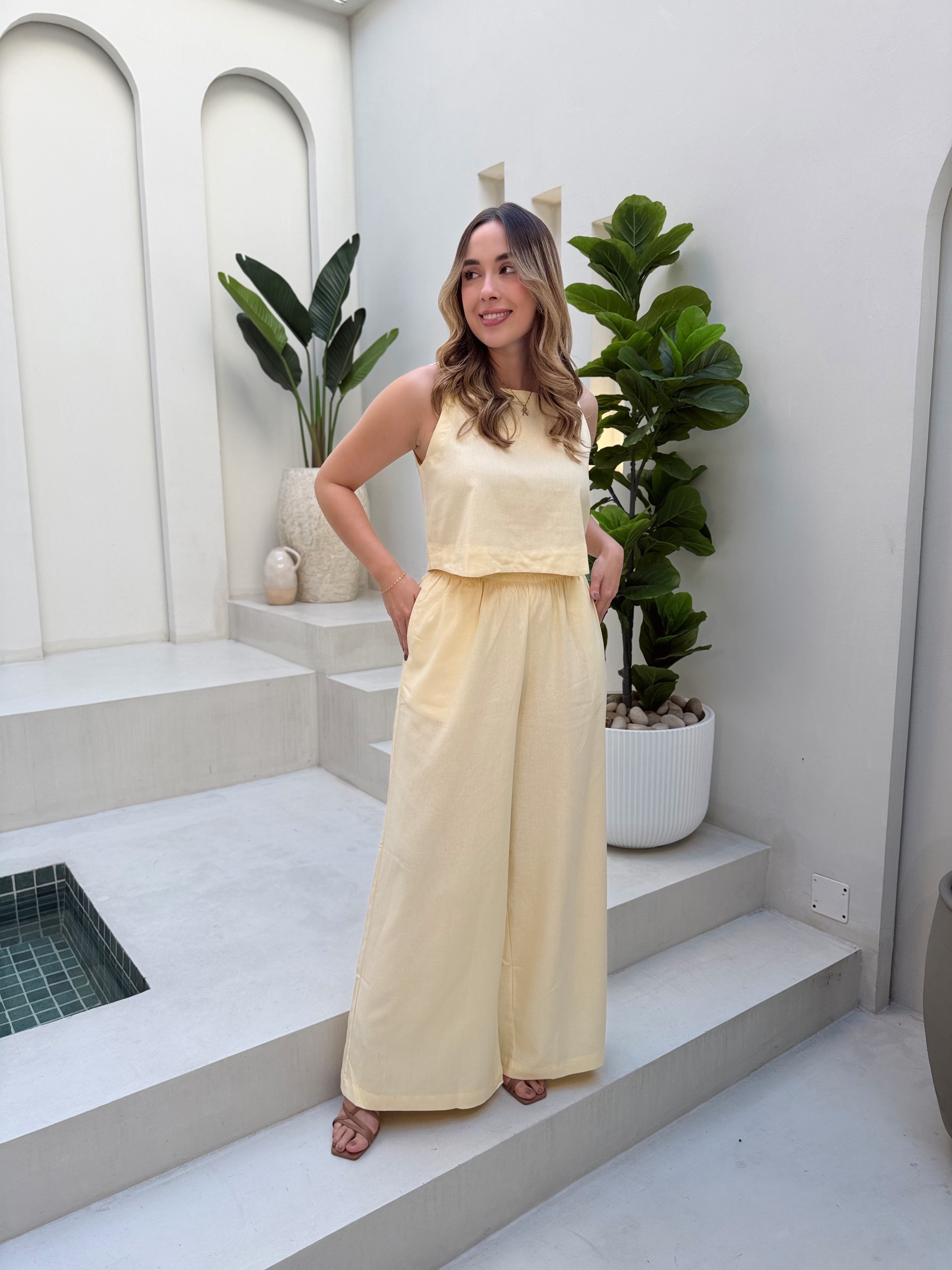 SET AMALFI UNICOLOR AMARILLO