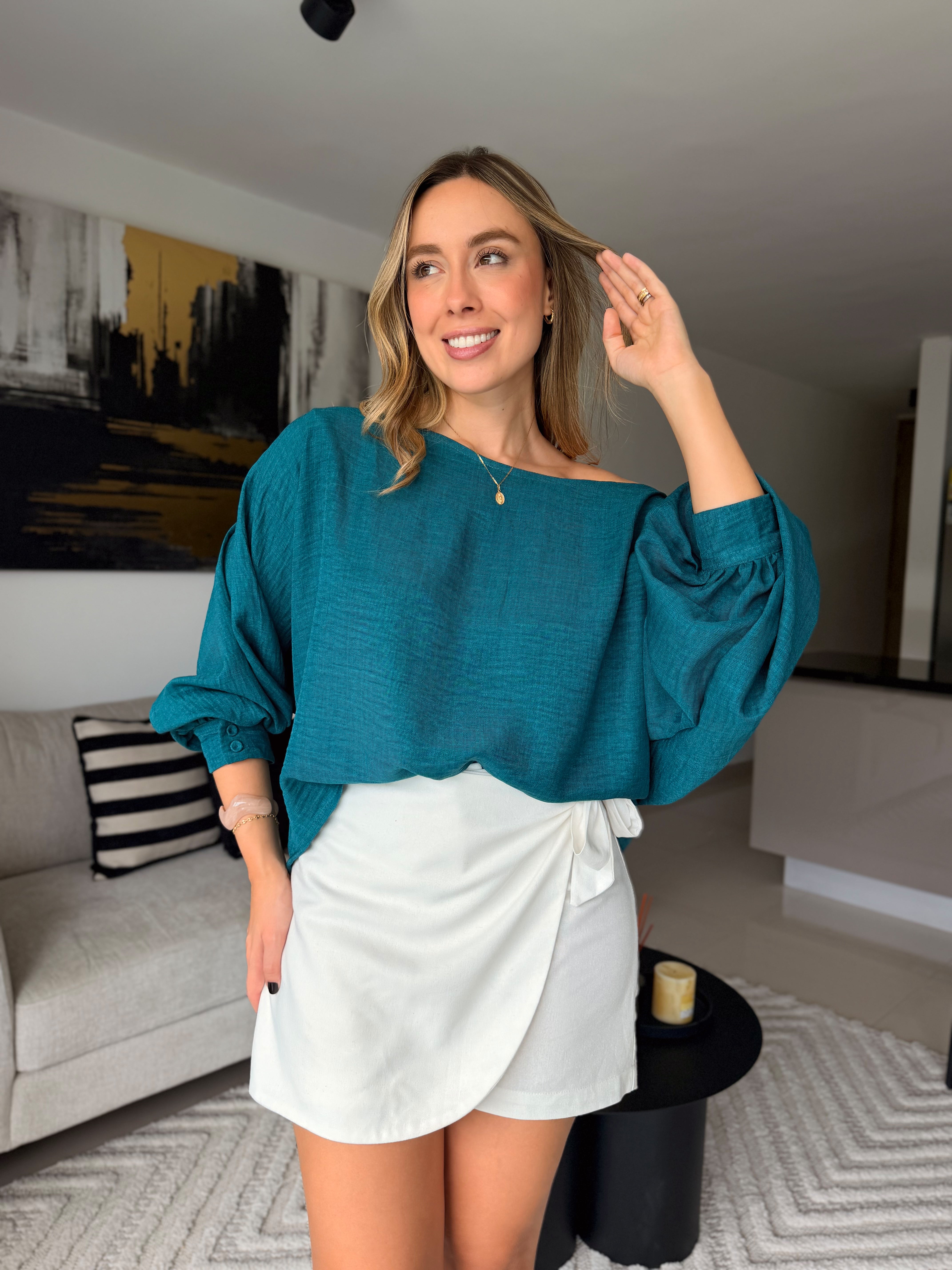 BLUSA MARSELLA TURQUESA