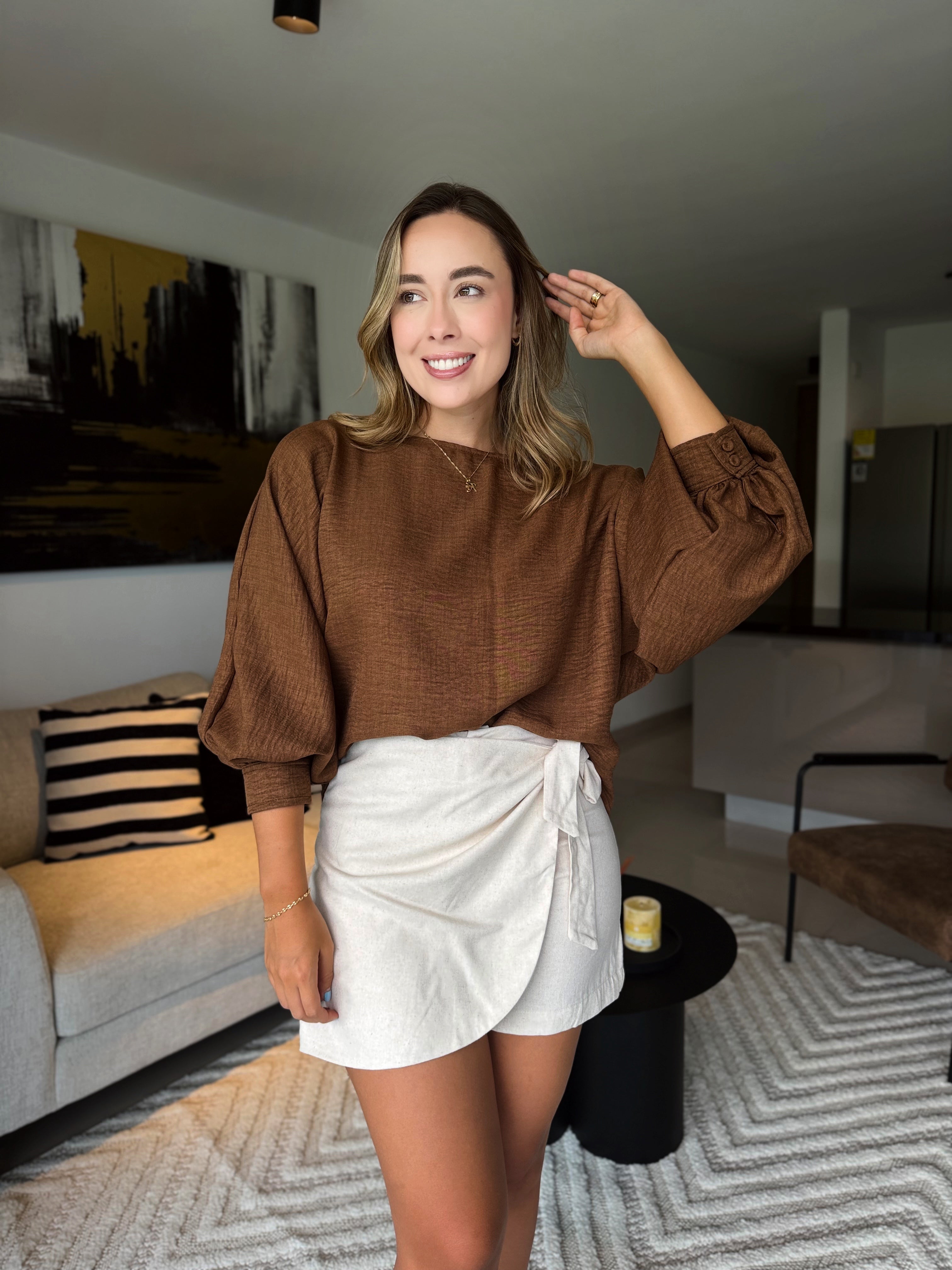 BLUSA MARSELLA CAFÉ