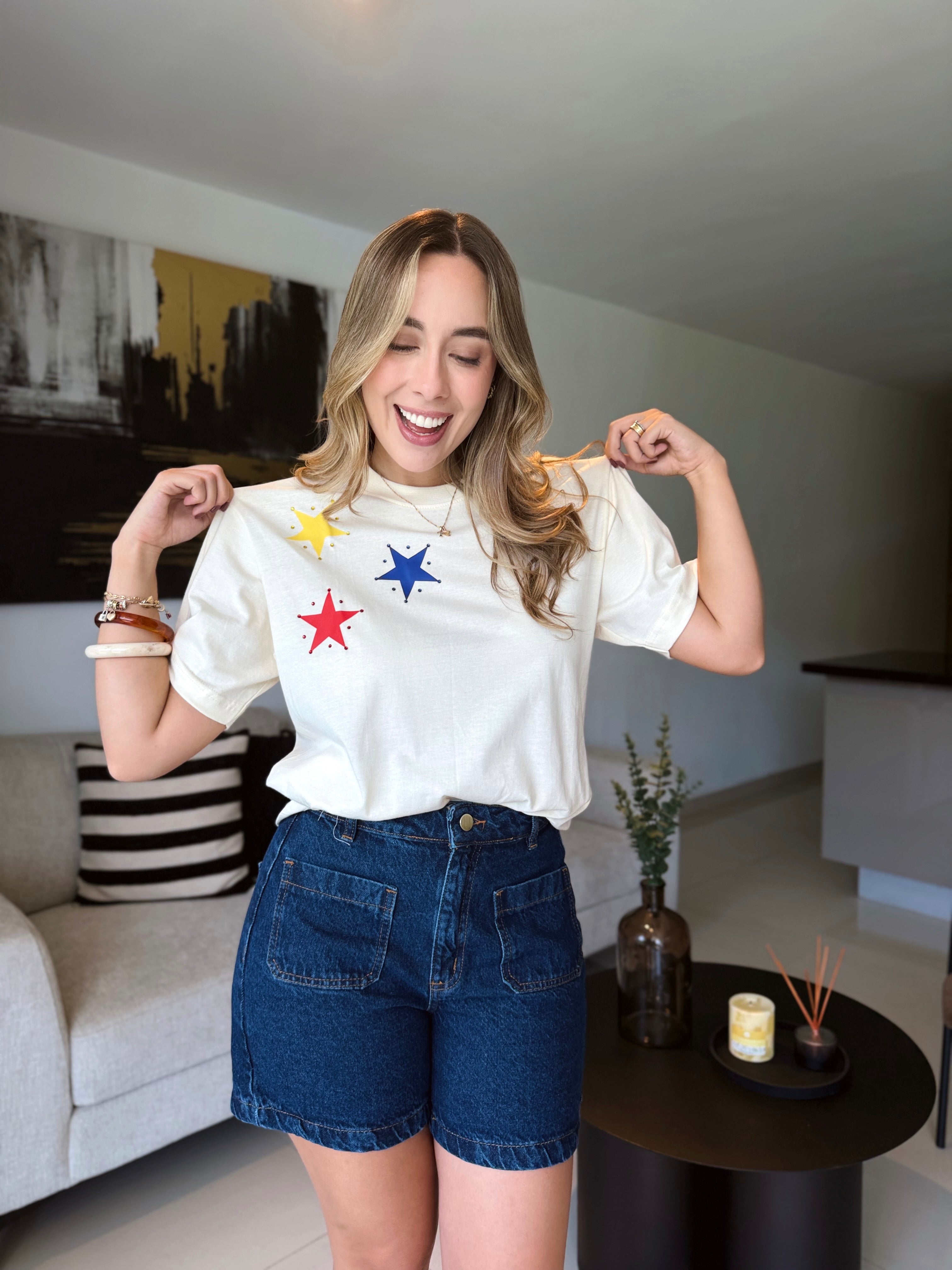 CAMISETA ESTRELLAS COLOMBIA