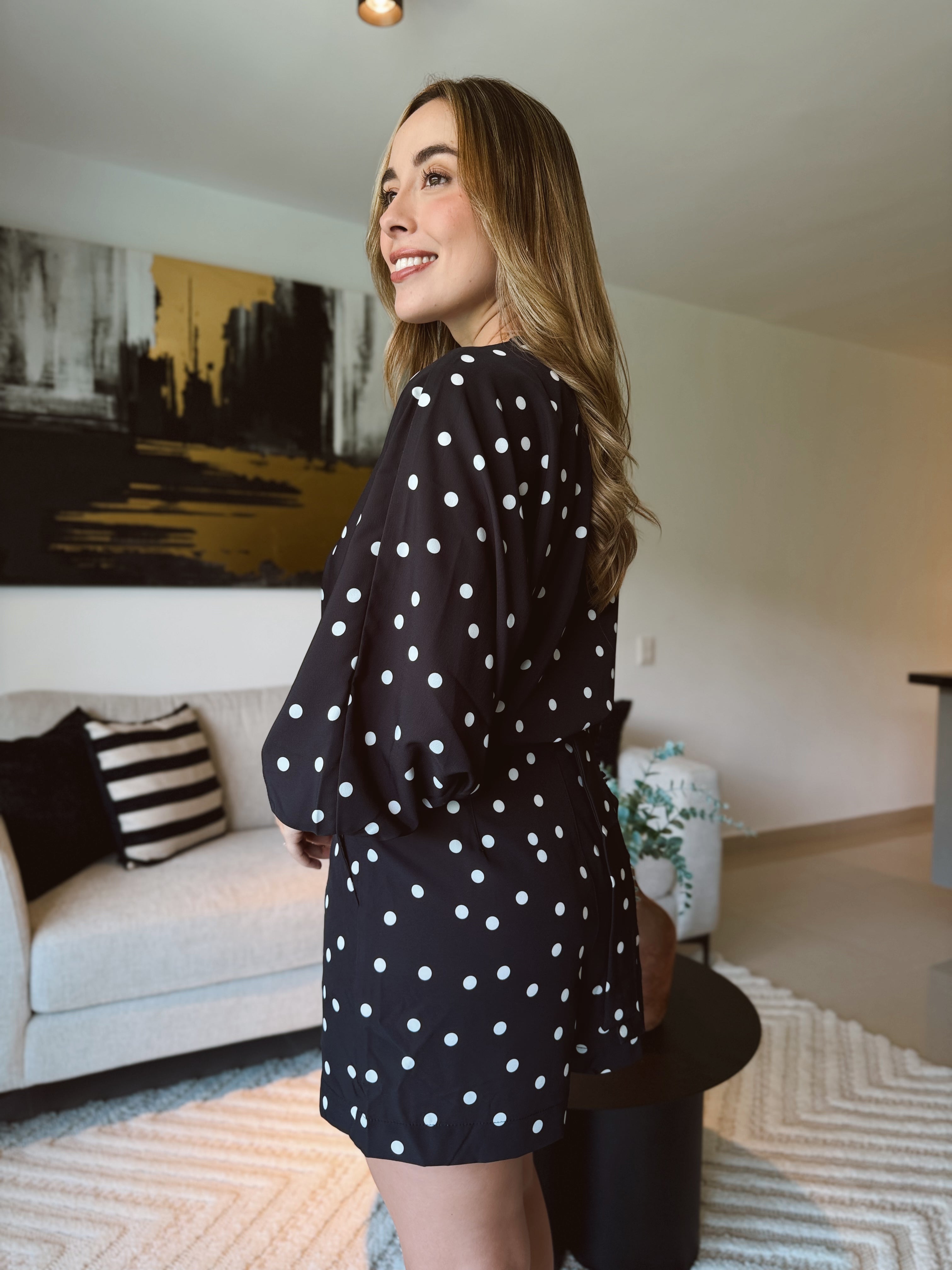 SET AGATHA PRINT LUNARES NEGRO