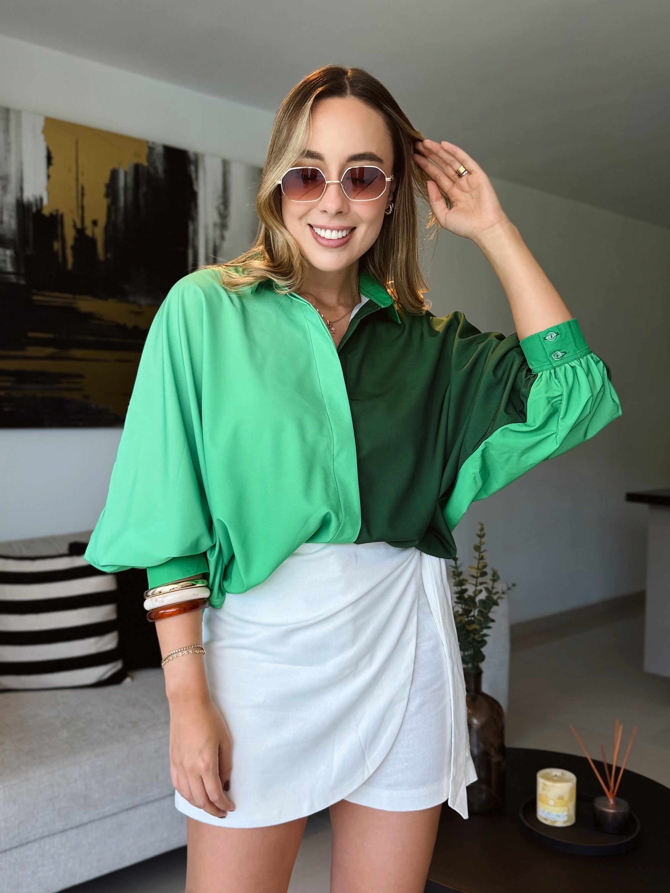 BLUSA OLIVIA DEGRADE VERDE