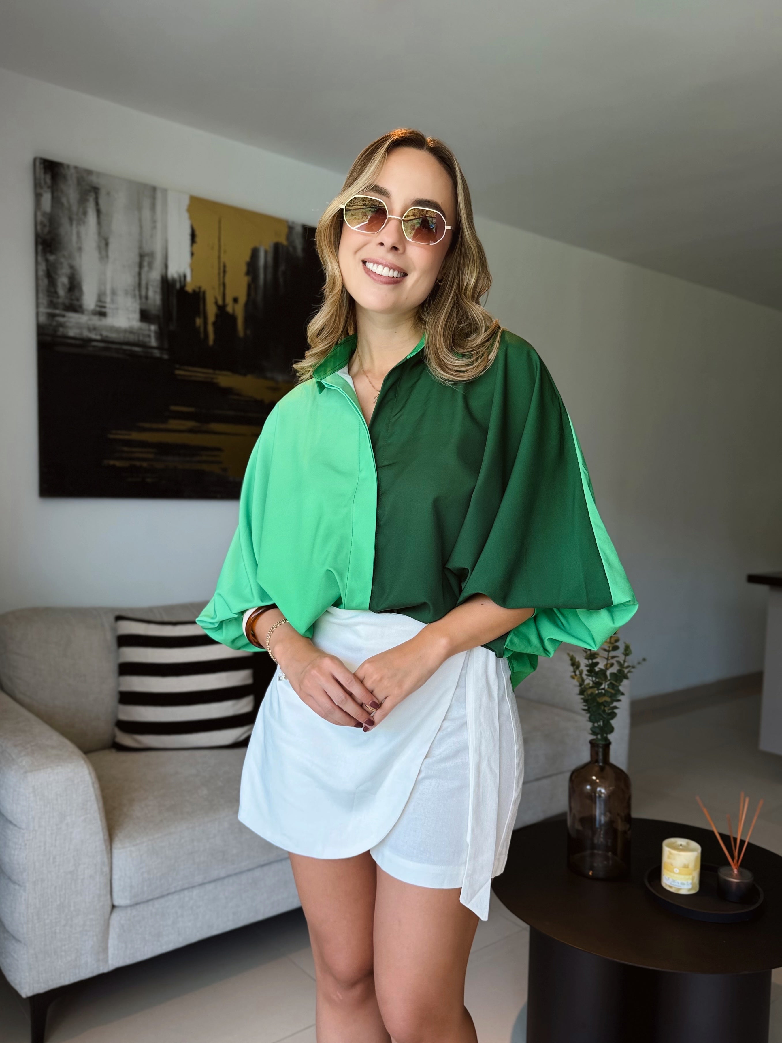 BLUSA OLIVIA DEGRADE VERDE