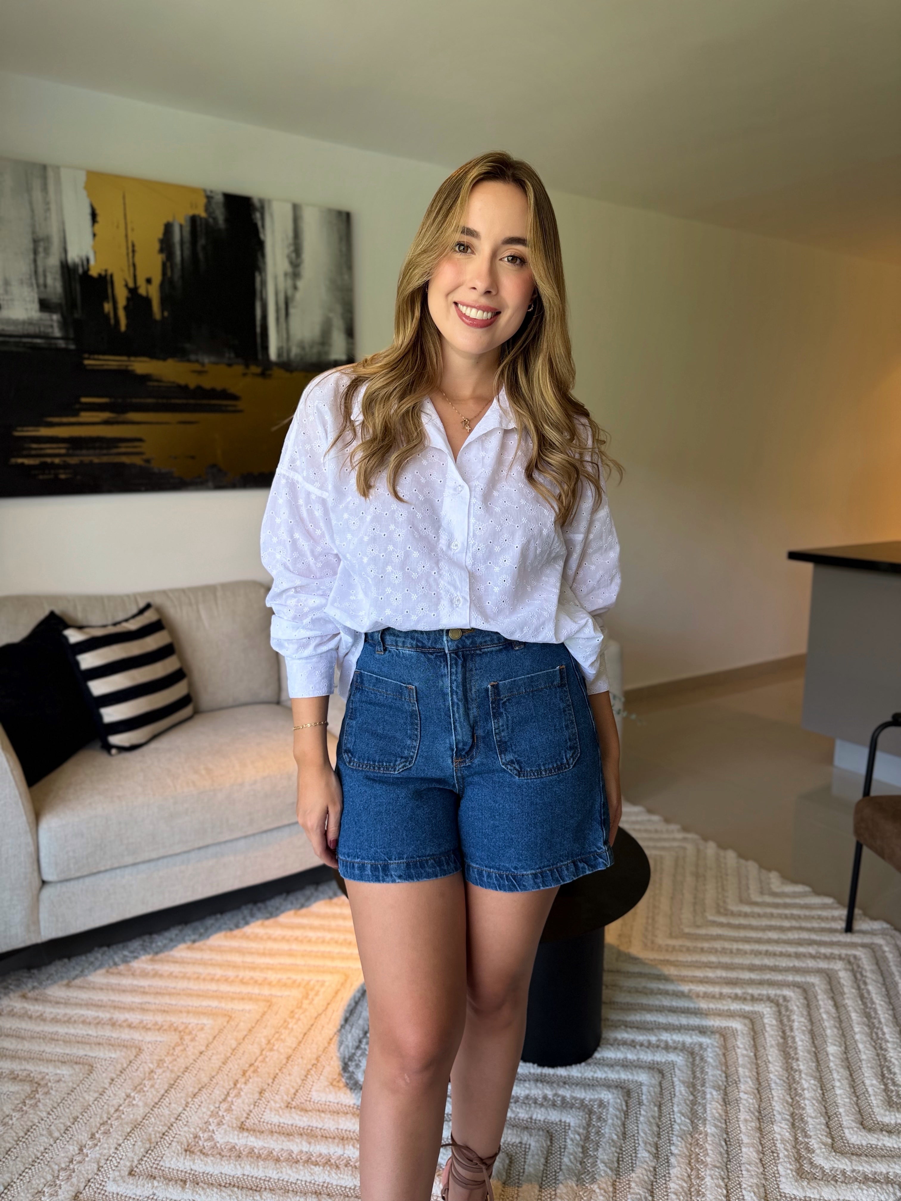BLUSA PALERMO OJALILLO PEQUEÑO BLANCO