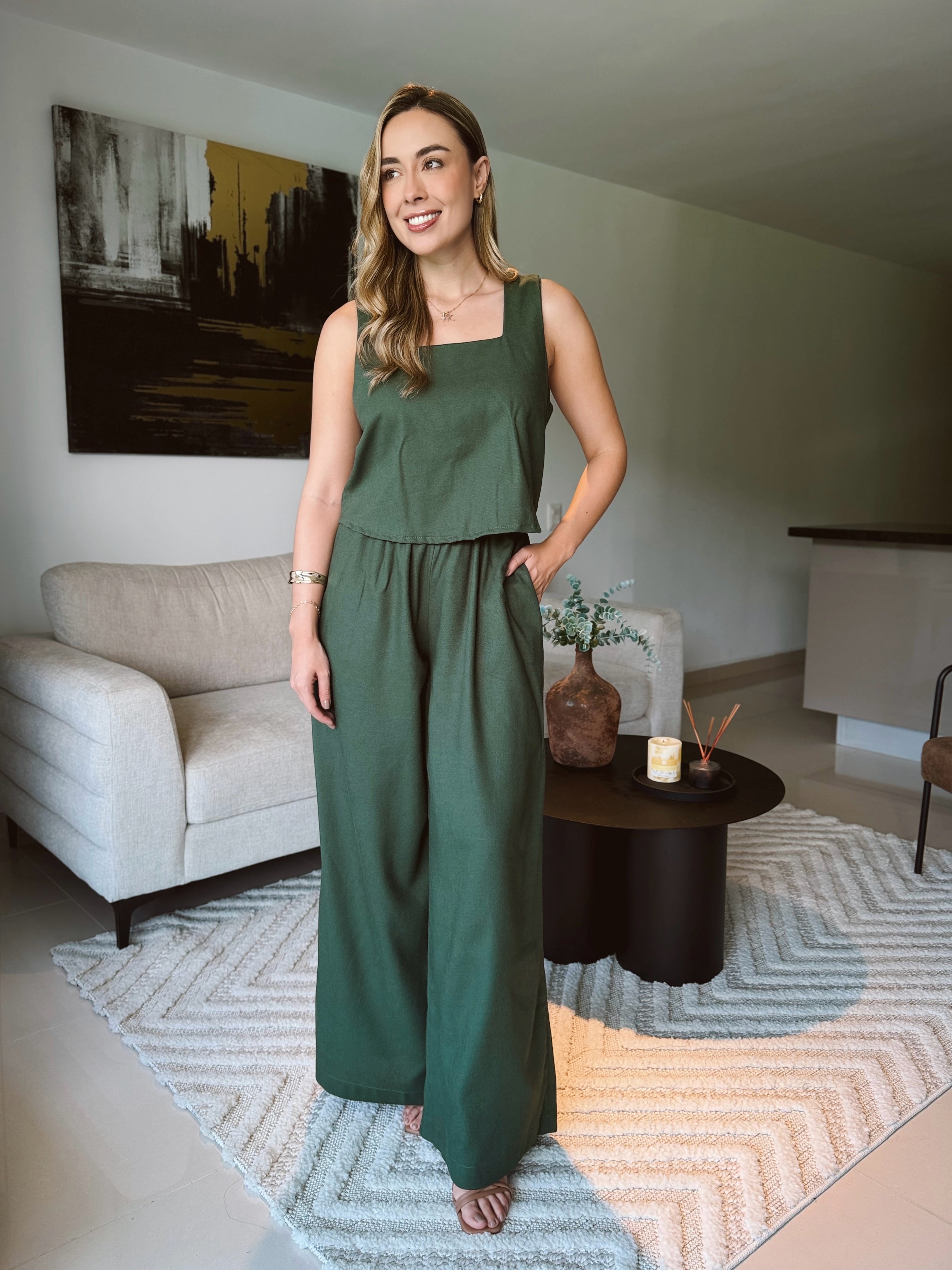 SET MILAN UNICOLOR VERDE