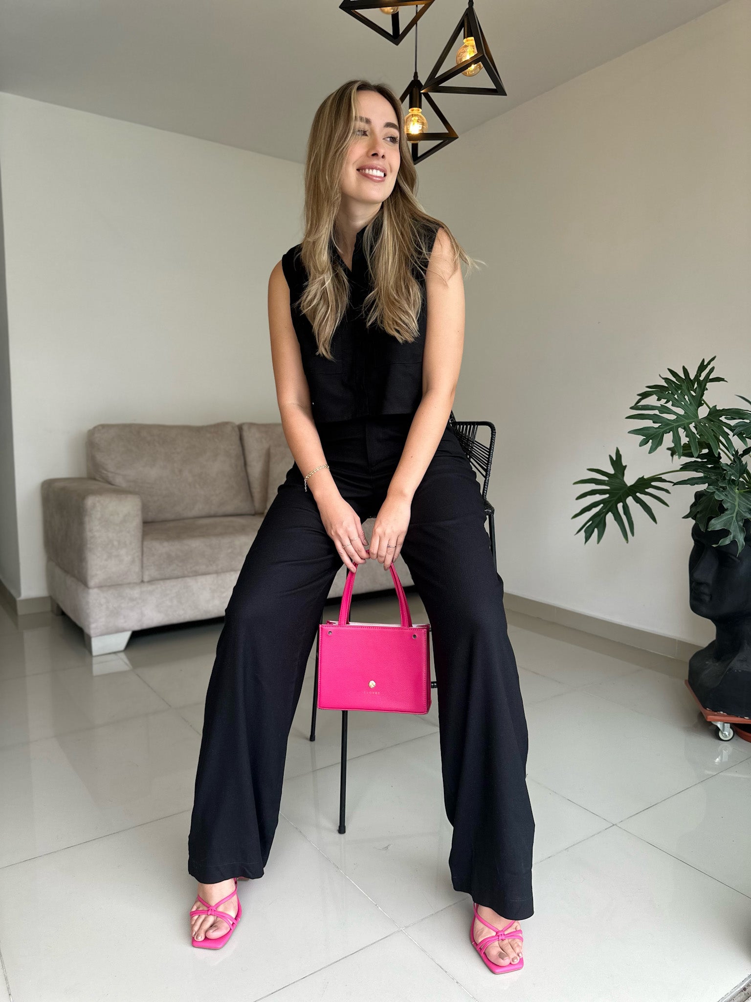 SET ROMA PANTALON NEGRO