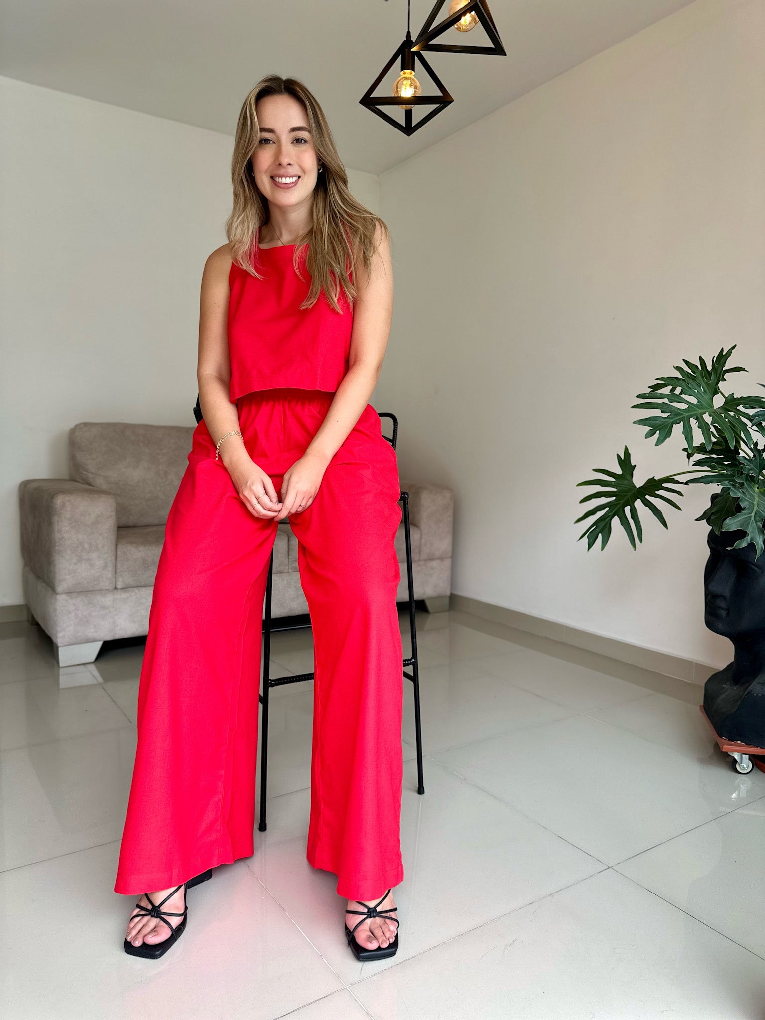 SET AMALFI UNICOLOR ROJO