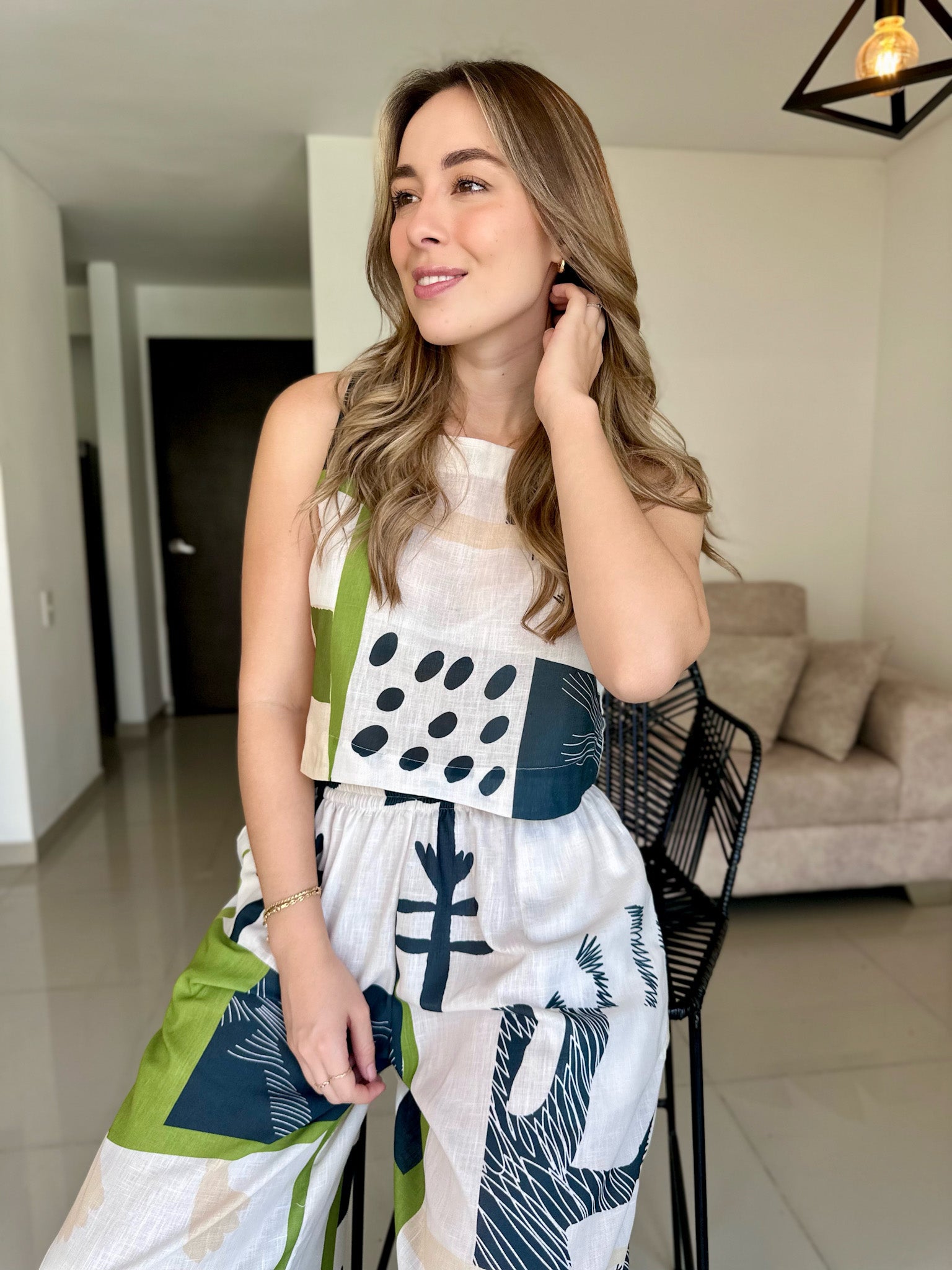 SET AMALFI PRINT VERDE