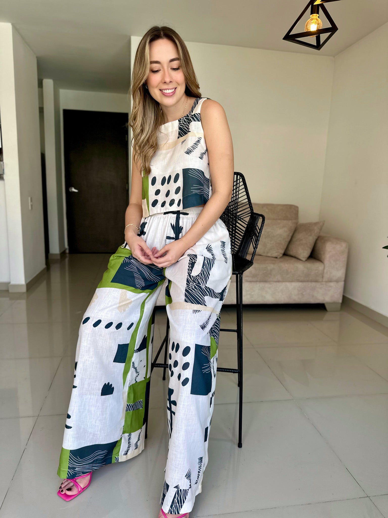 SET AMALFI PRINT VERDE