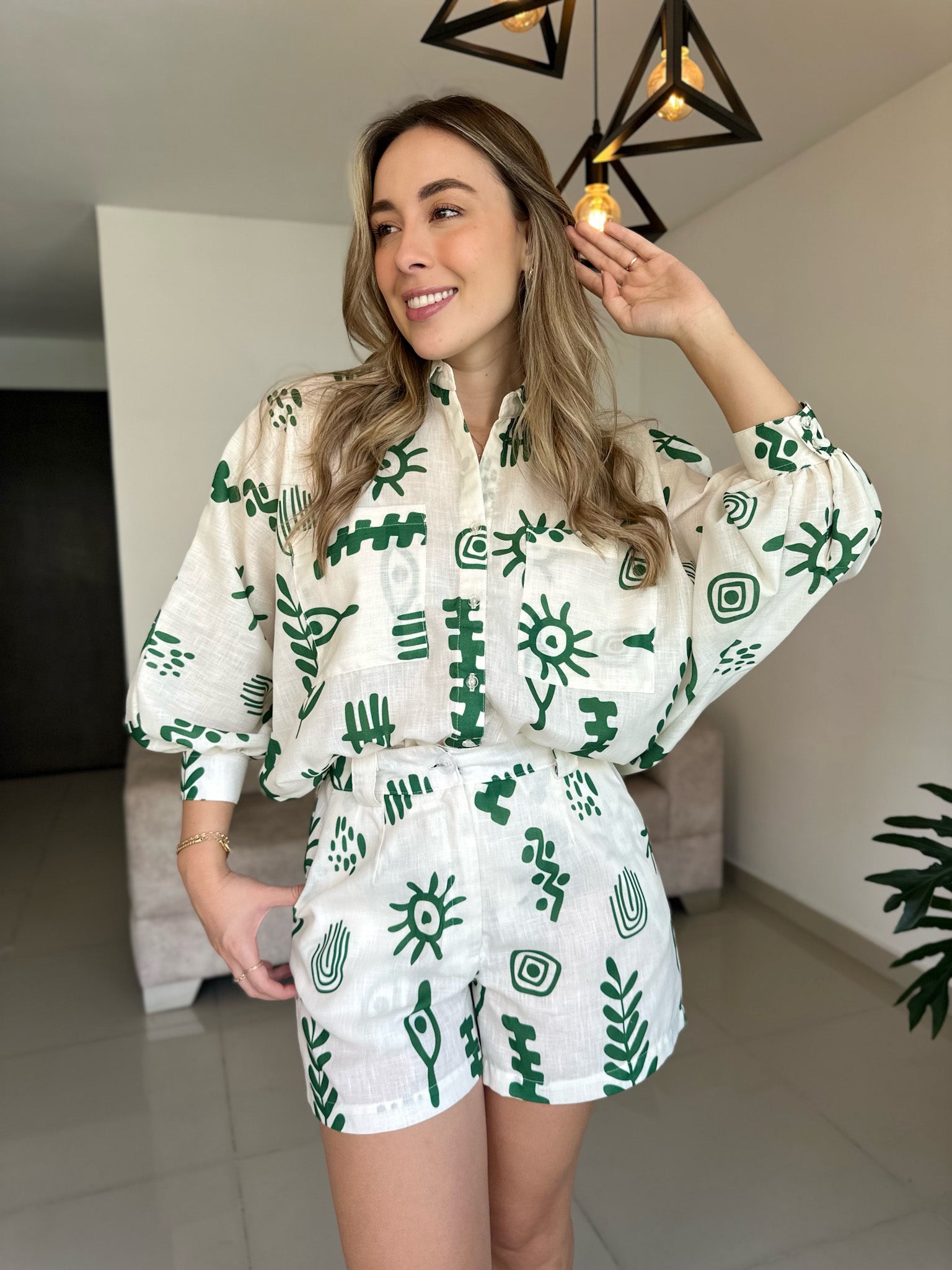 SET BALINO PRINT SOL VERDE