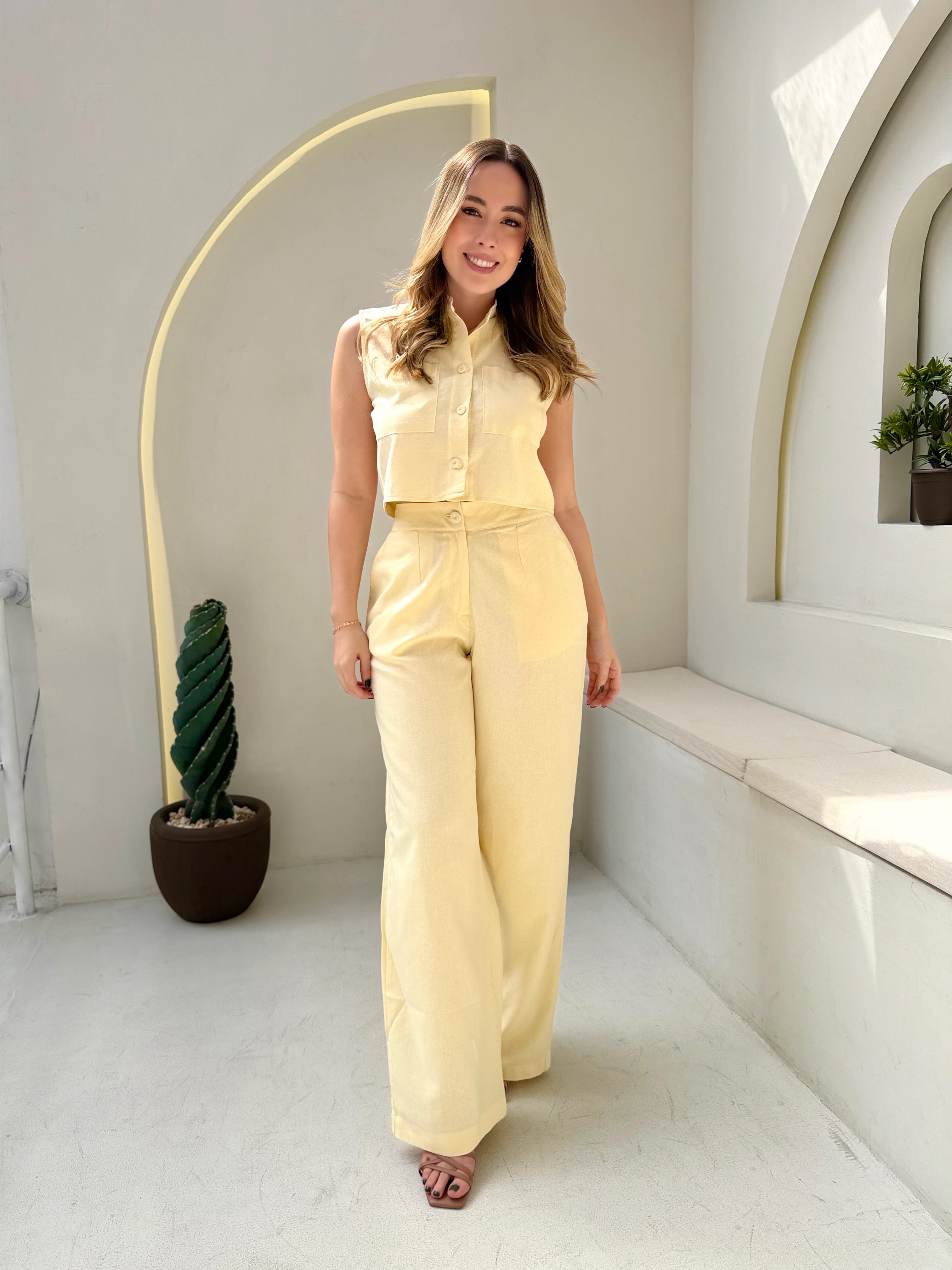 SET ROMA PANTALON AMARILLO