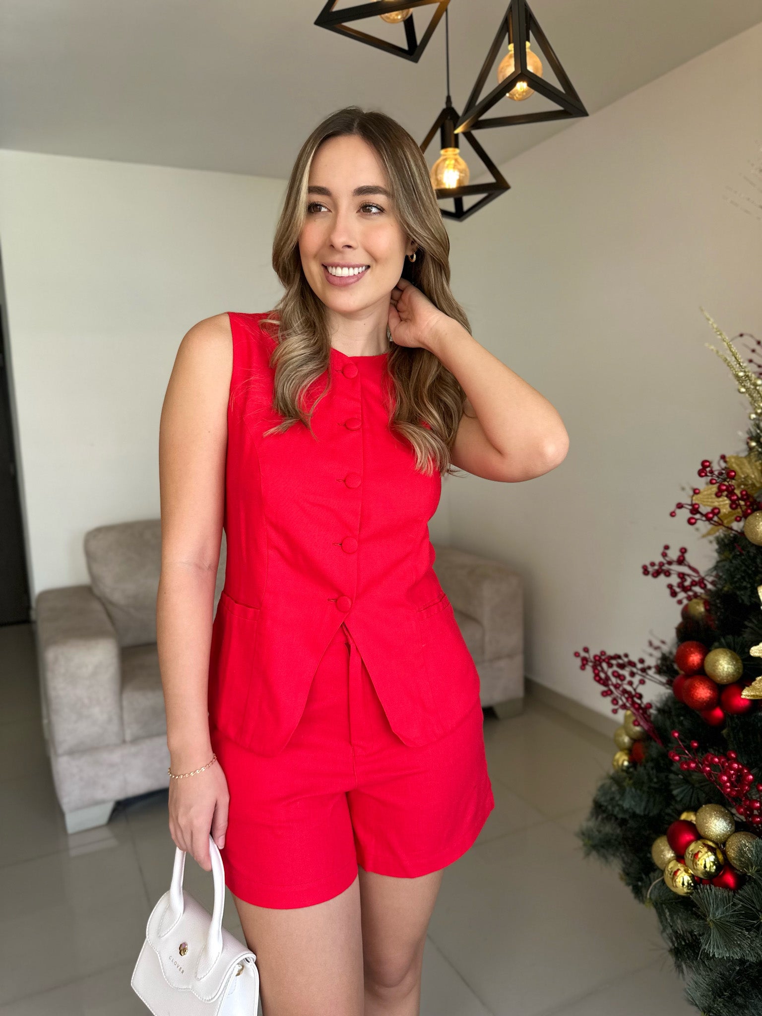 SET MÓNACO LINO ROJO