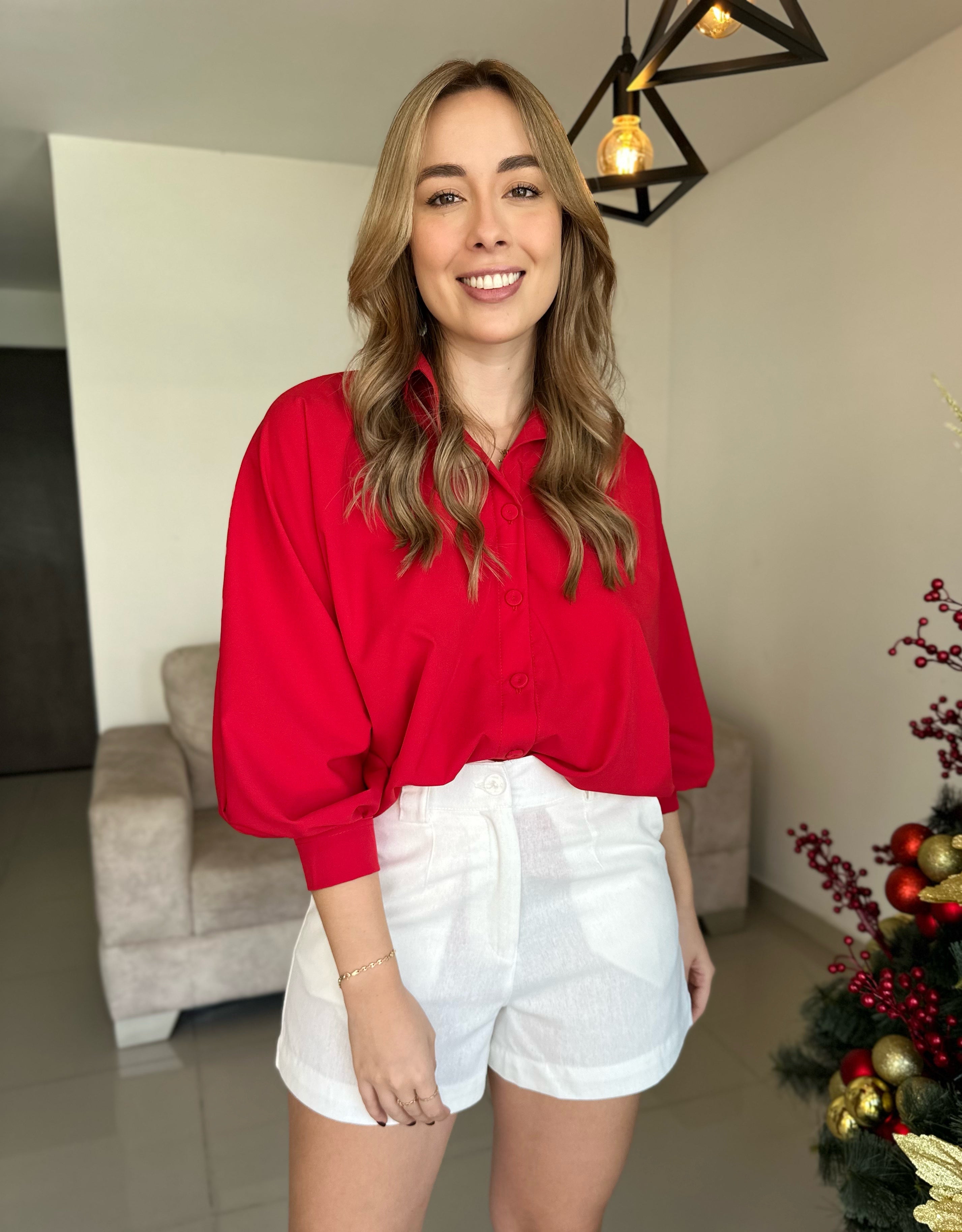 BLUSA MARTINA UNICOLOR ROJO