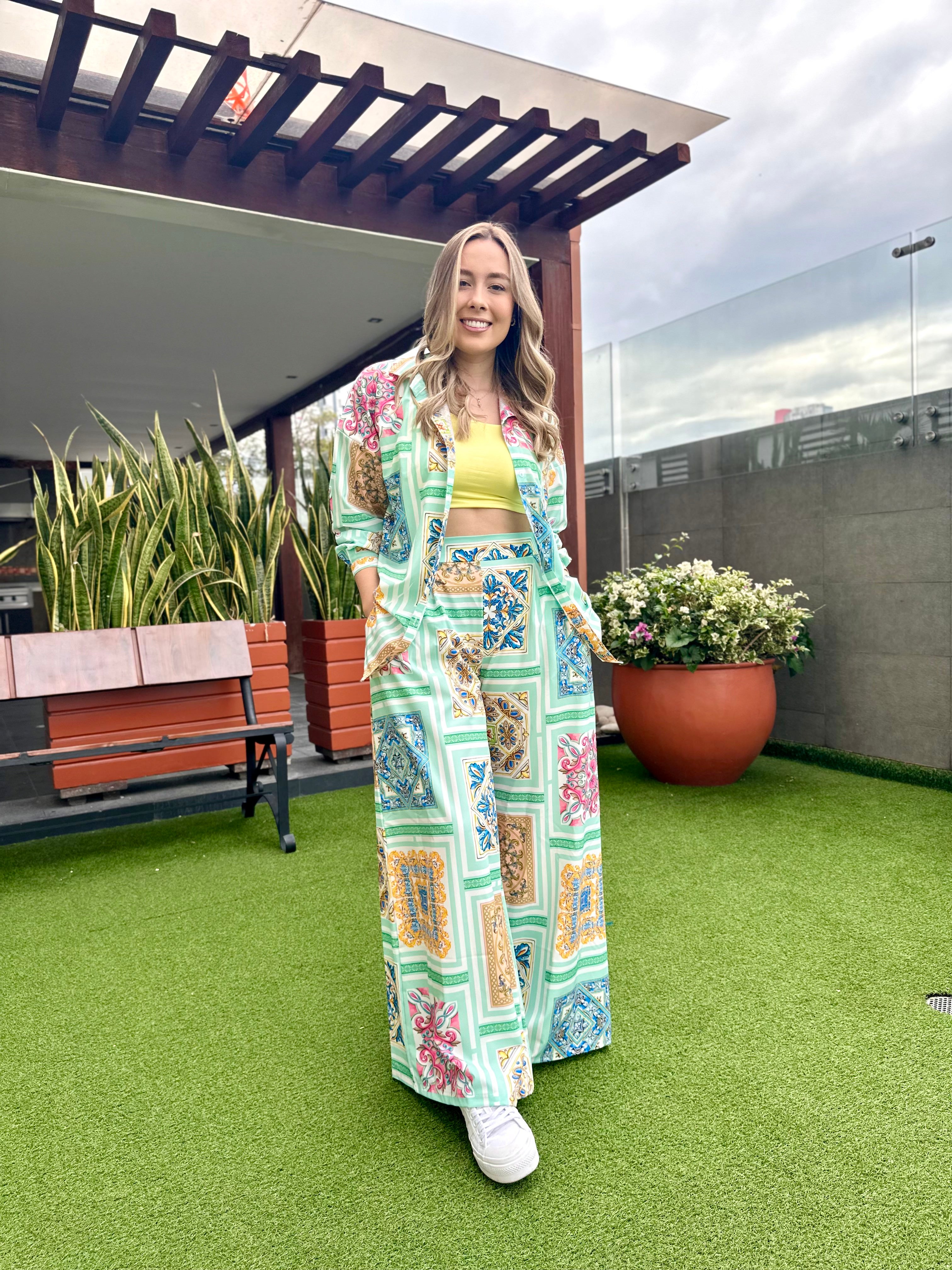 PANTALON LIZA VERDE MENTA