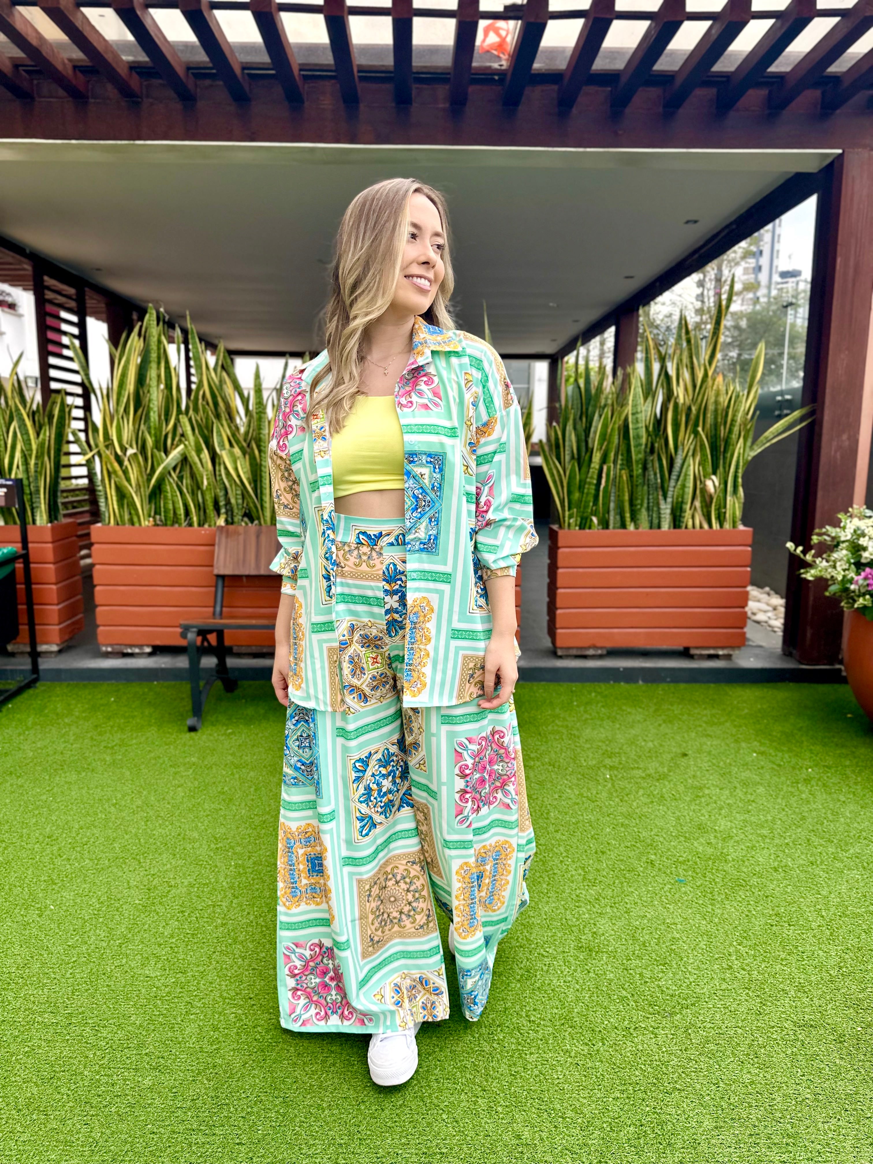 CAMISERO HAWAI VERDE MENTA