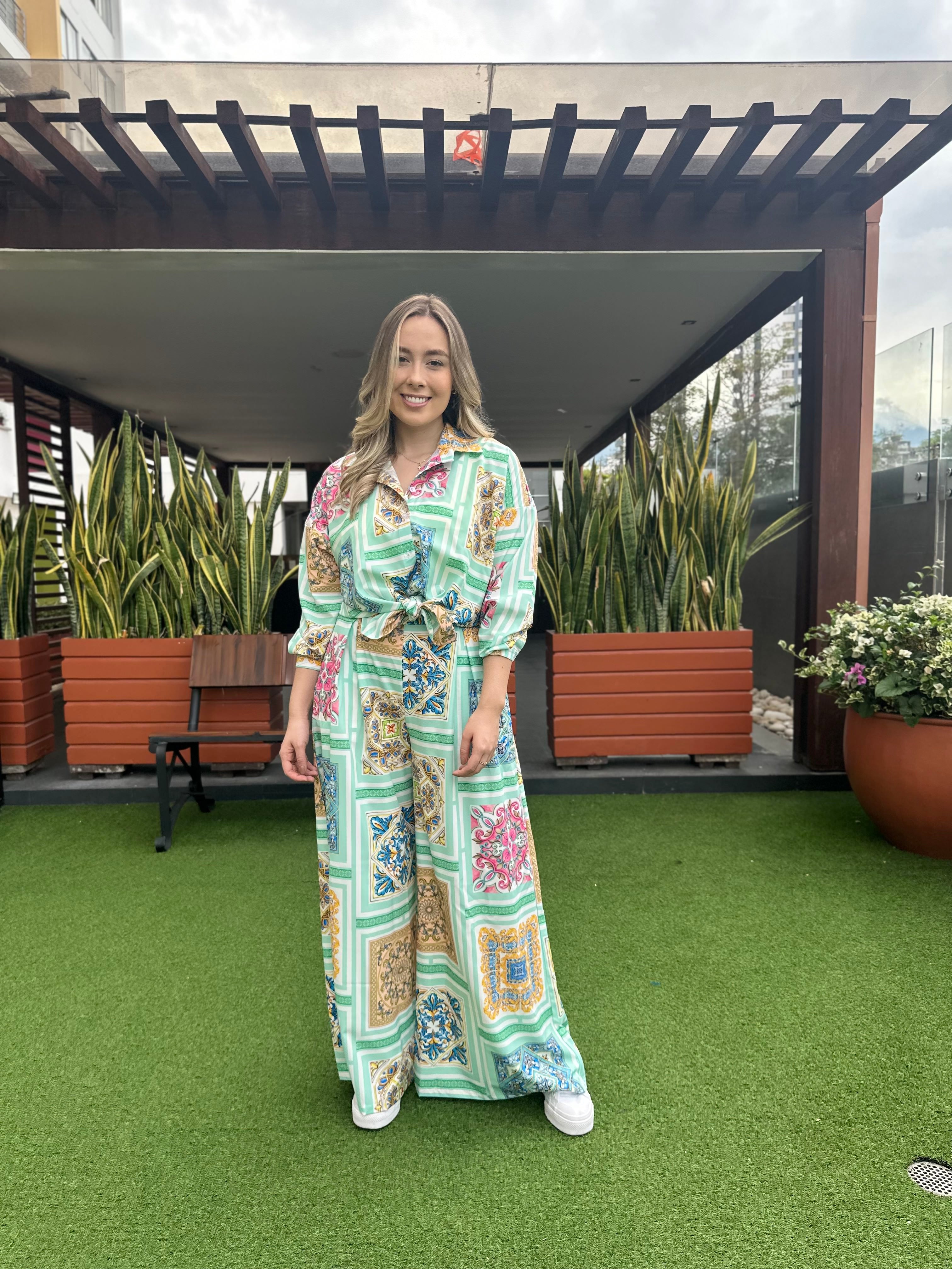 PANTALON LIZA VERDE MENTA