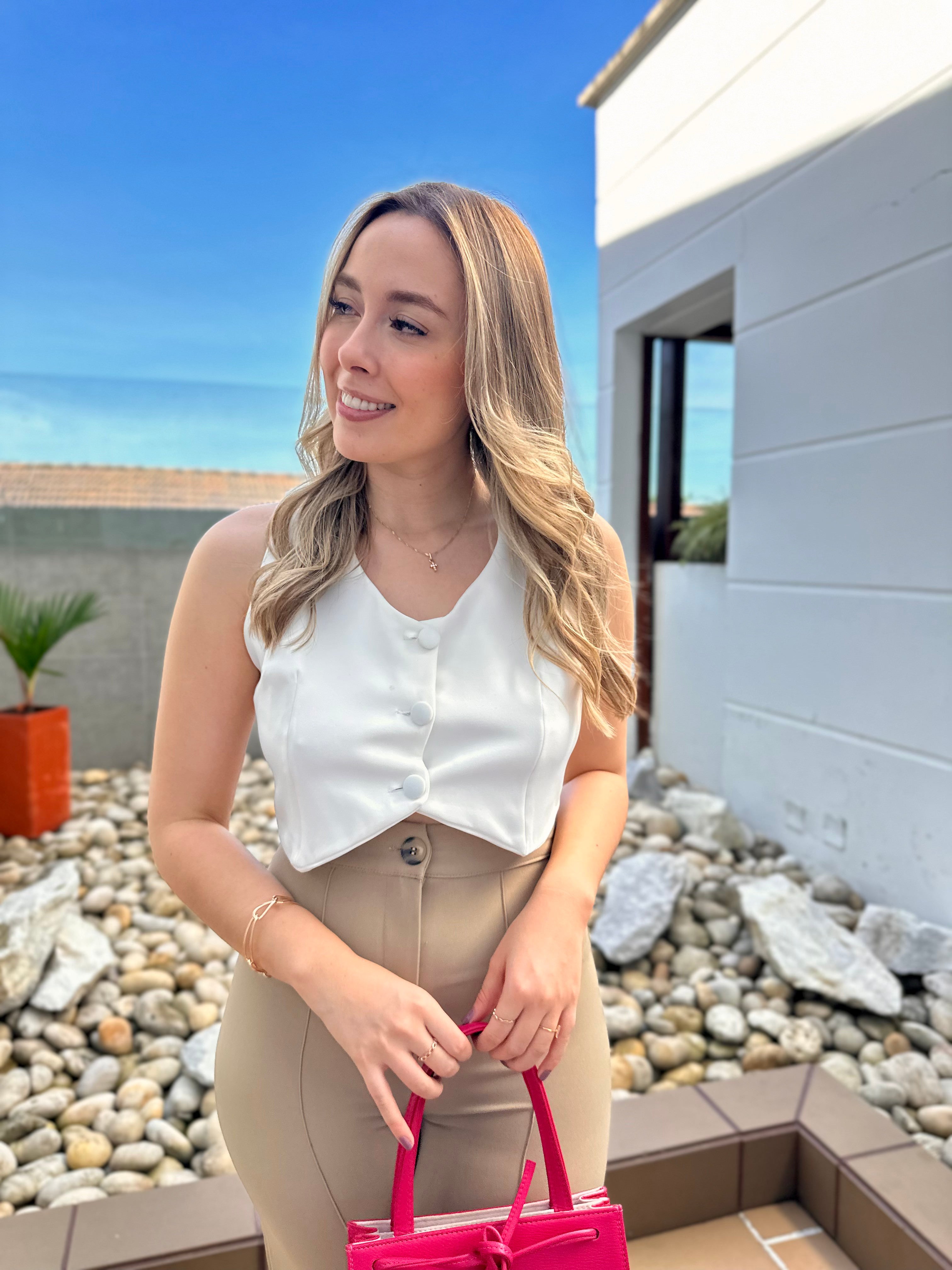 CHALECO SIMONA BLANCO HUESO