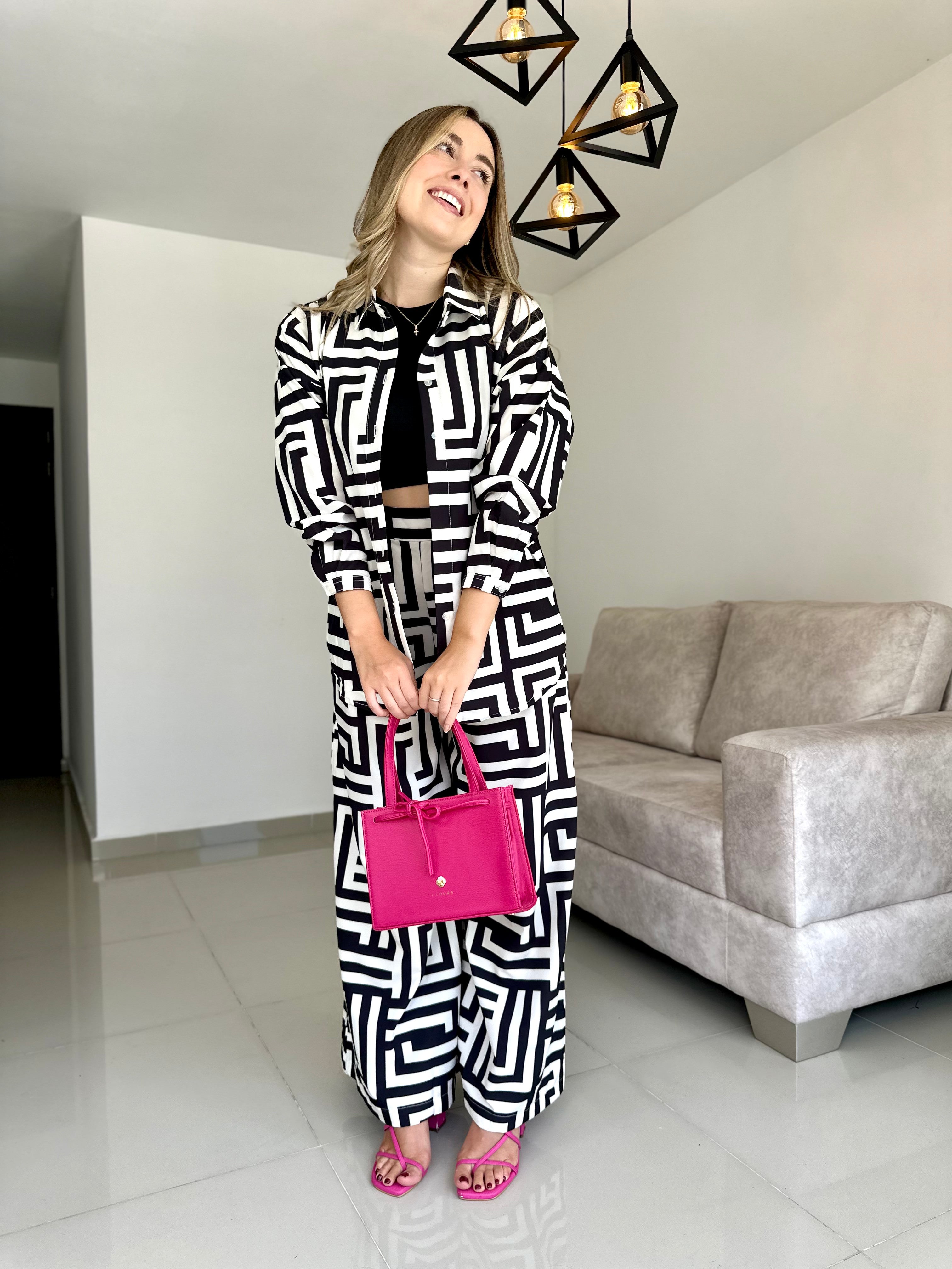 PANTALON LIZA MARFIL-NEGRO