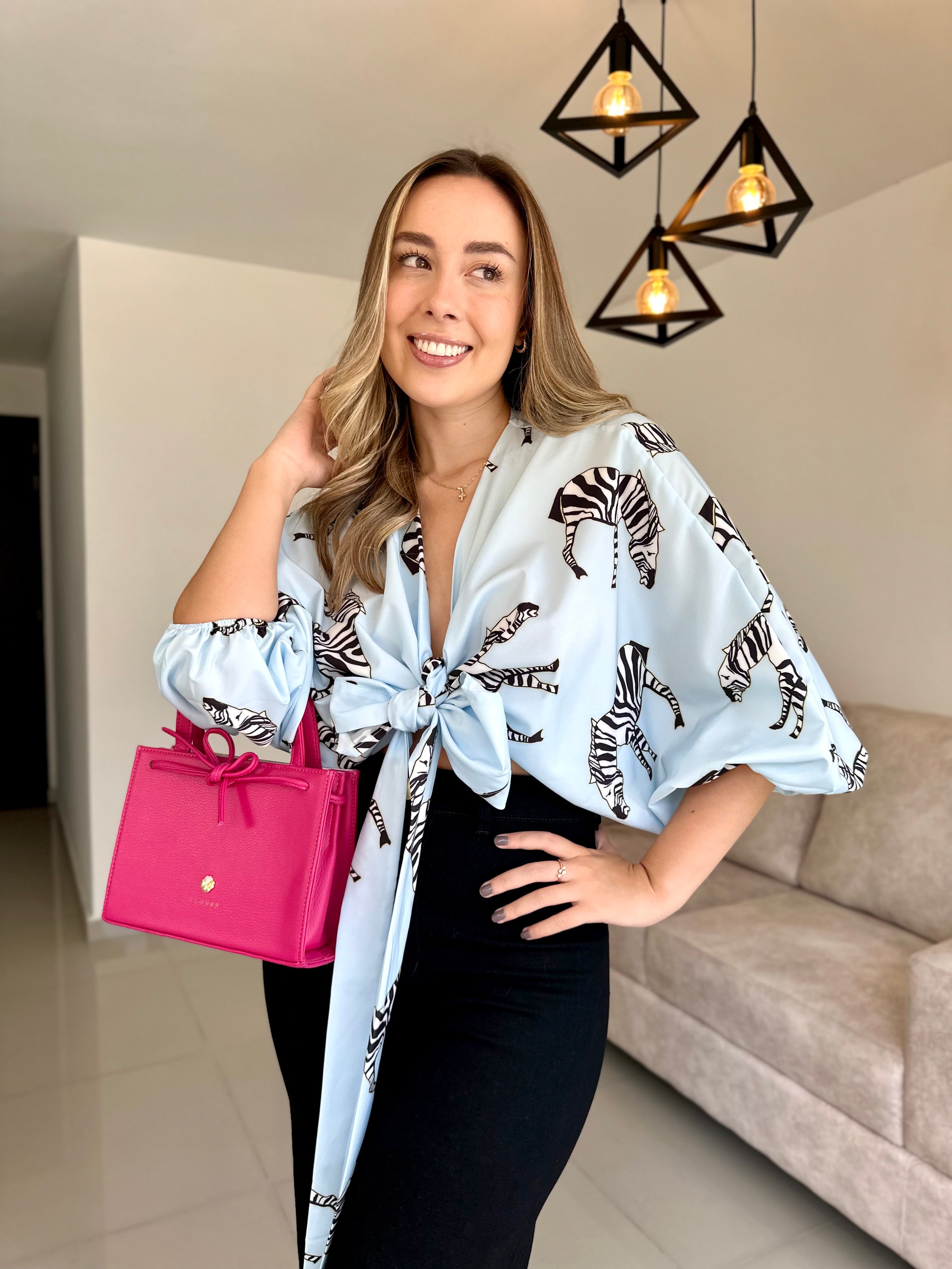 MIA PRINT CEBRAS CELESTE