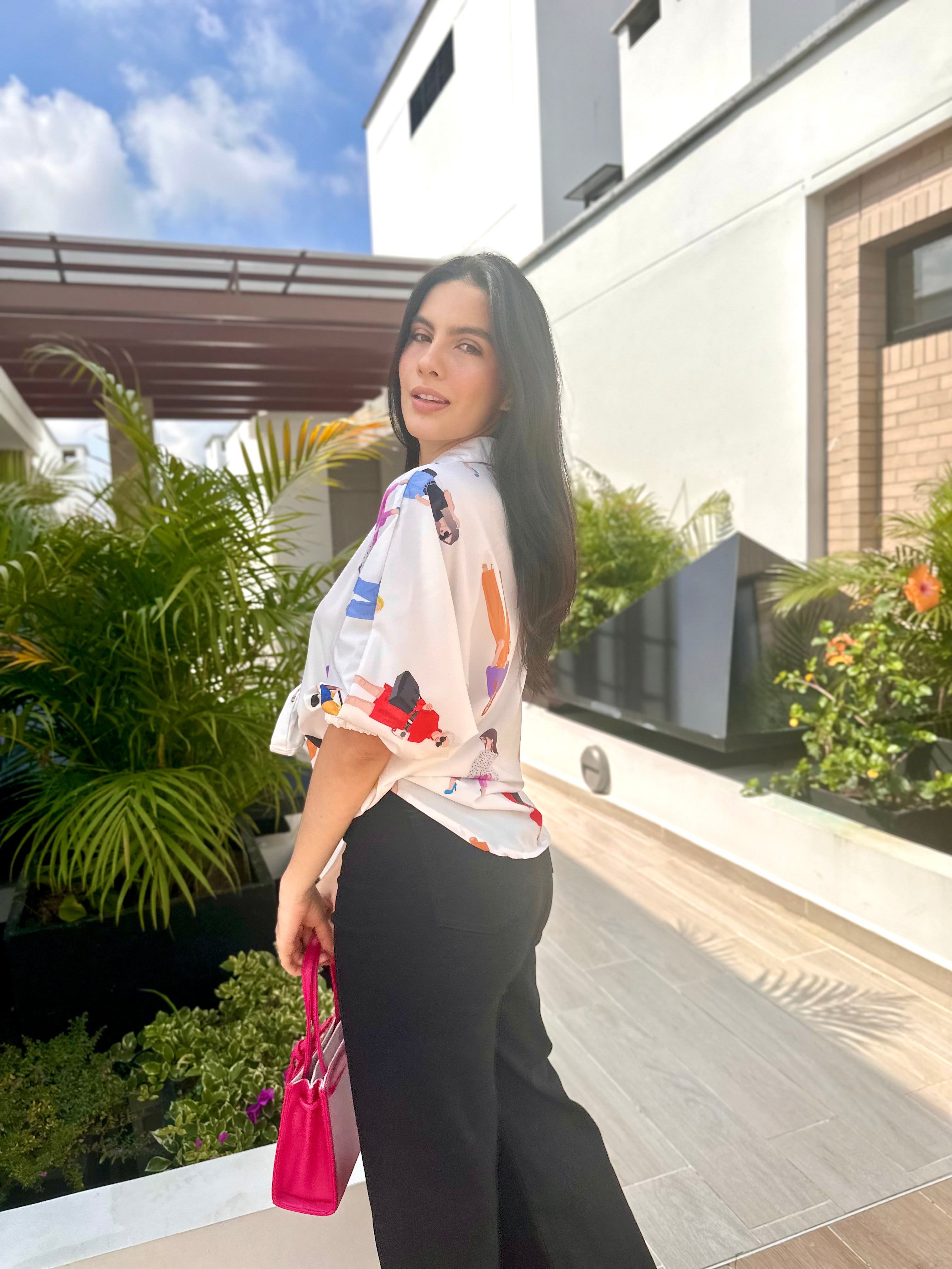 BLUSA GEORGINA PRINT BLANCO MUÑECAS