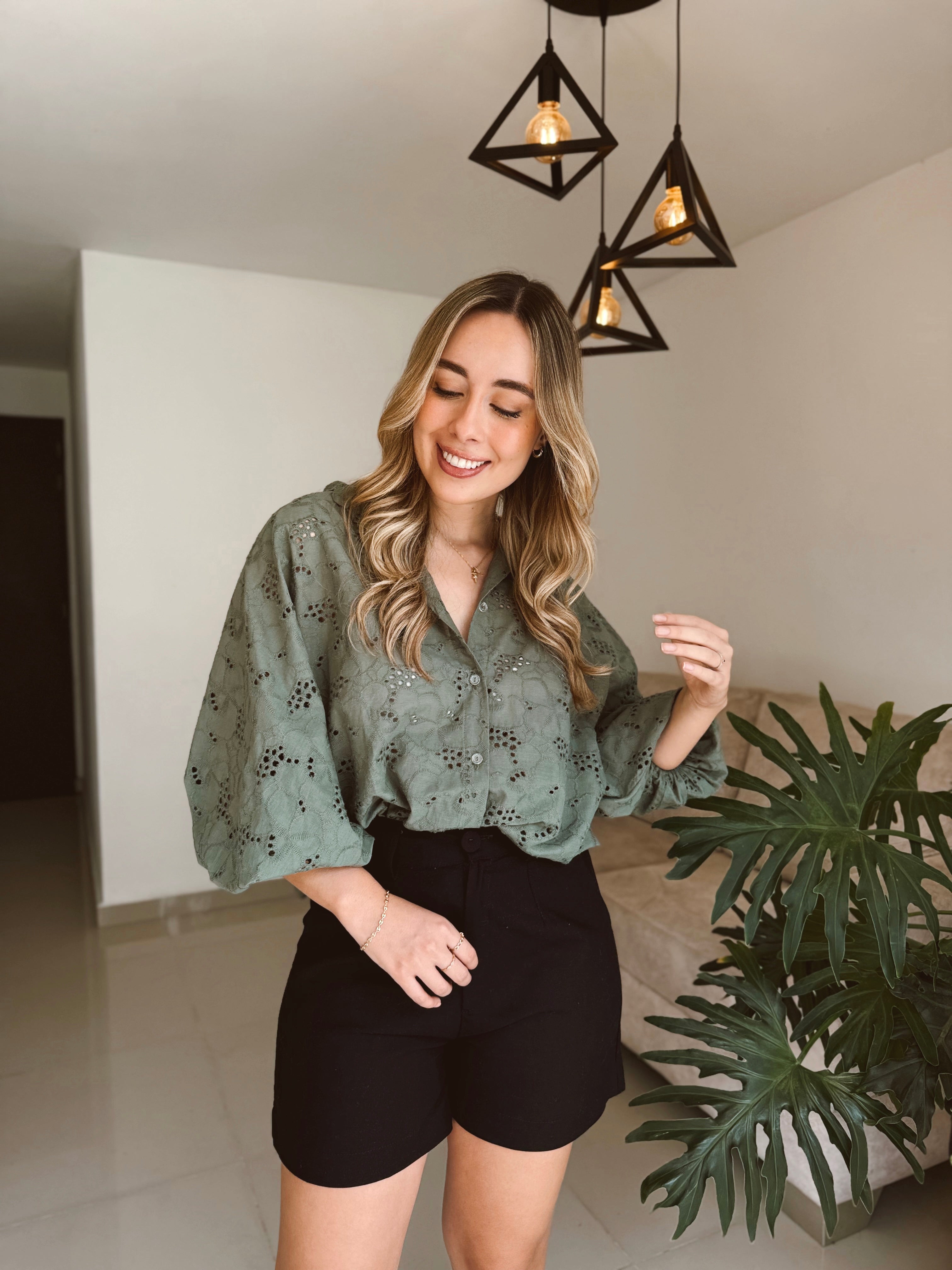 BLUSA GEORGINA OJALILLO VERDE