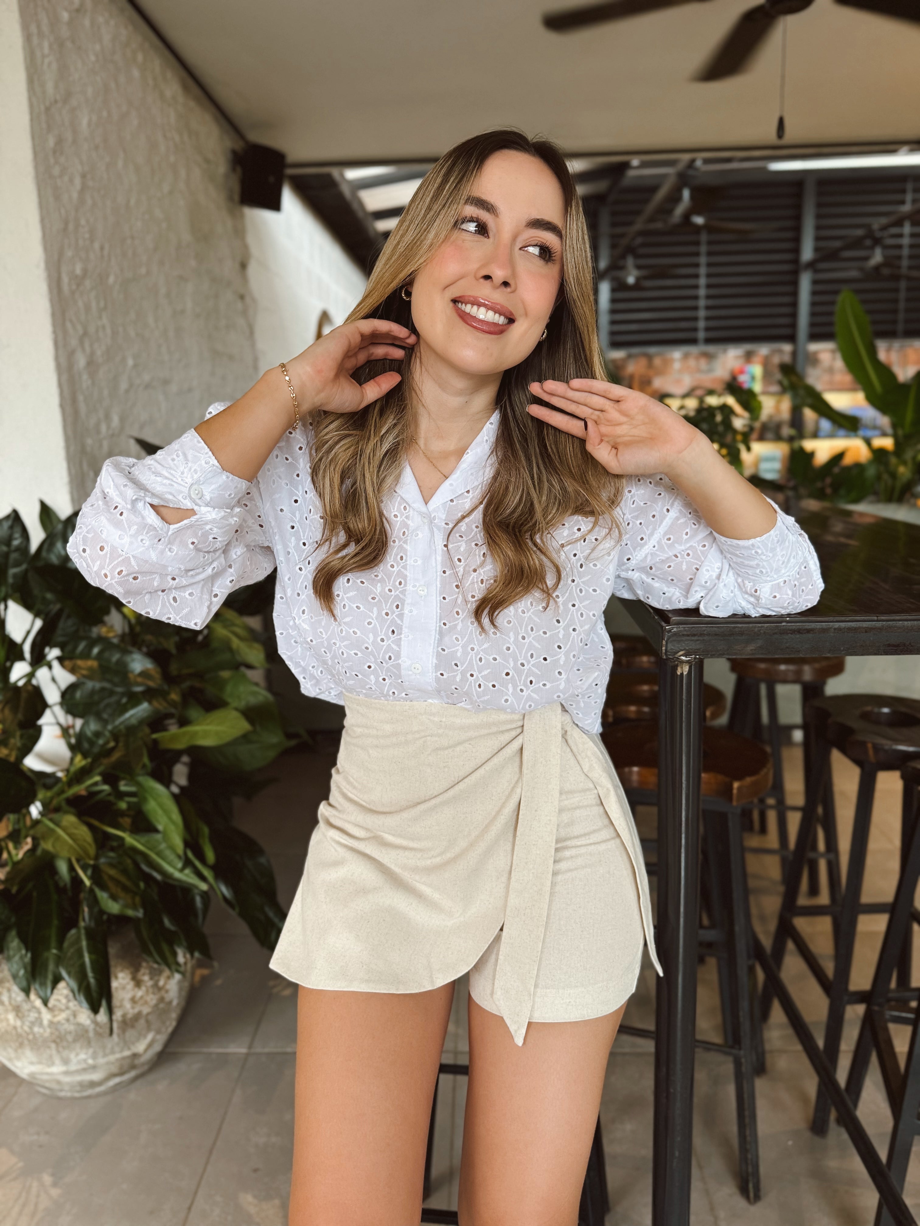 FALDA SHORT CARTAGENA BEIGE