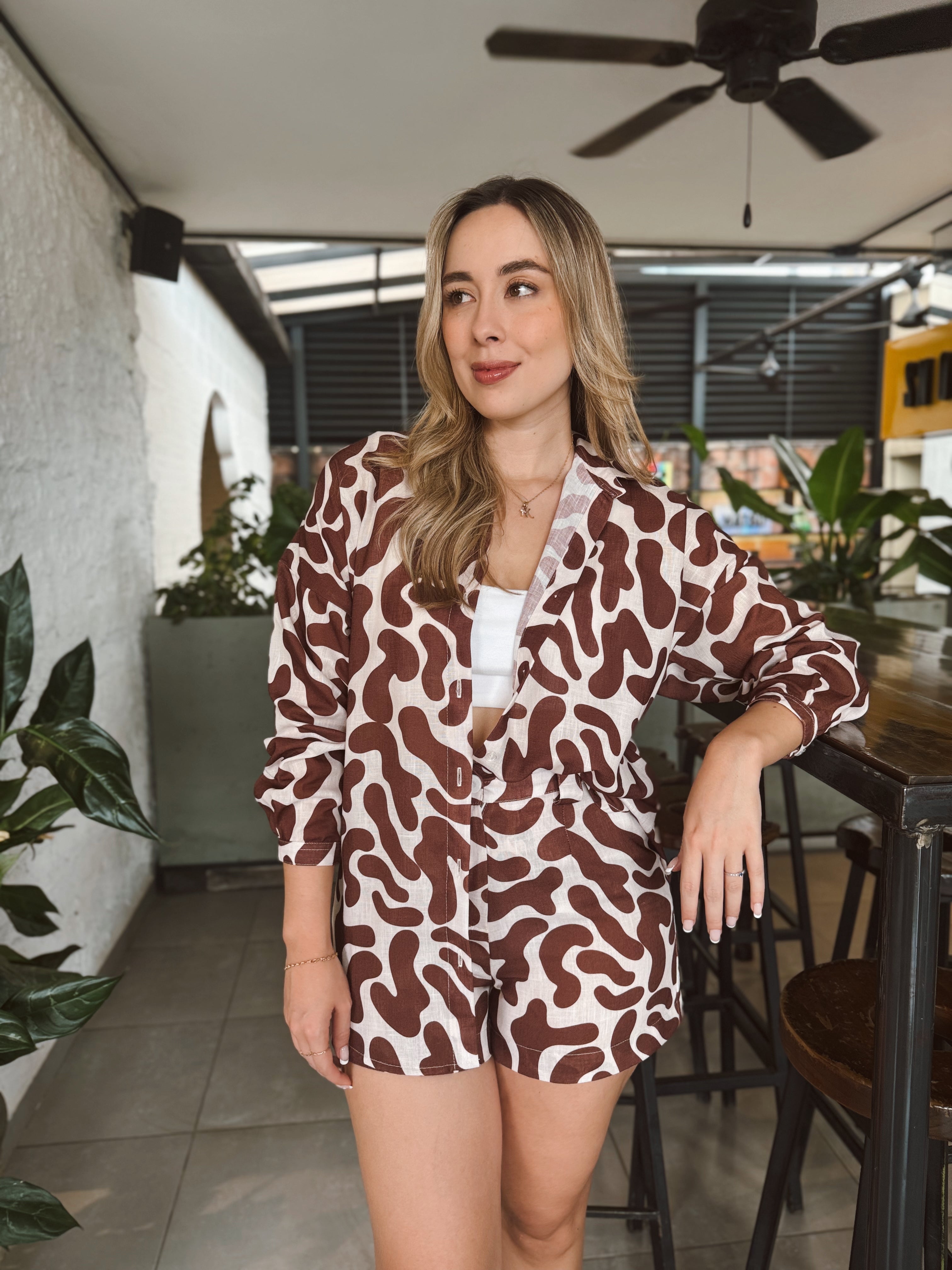 SET HAWAI SHORT PRINT CAFÉ