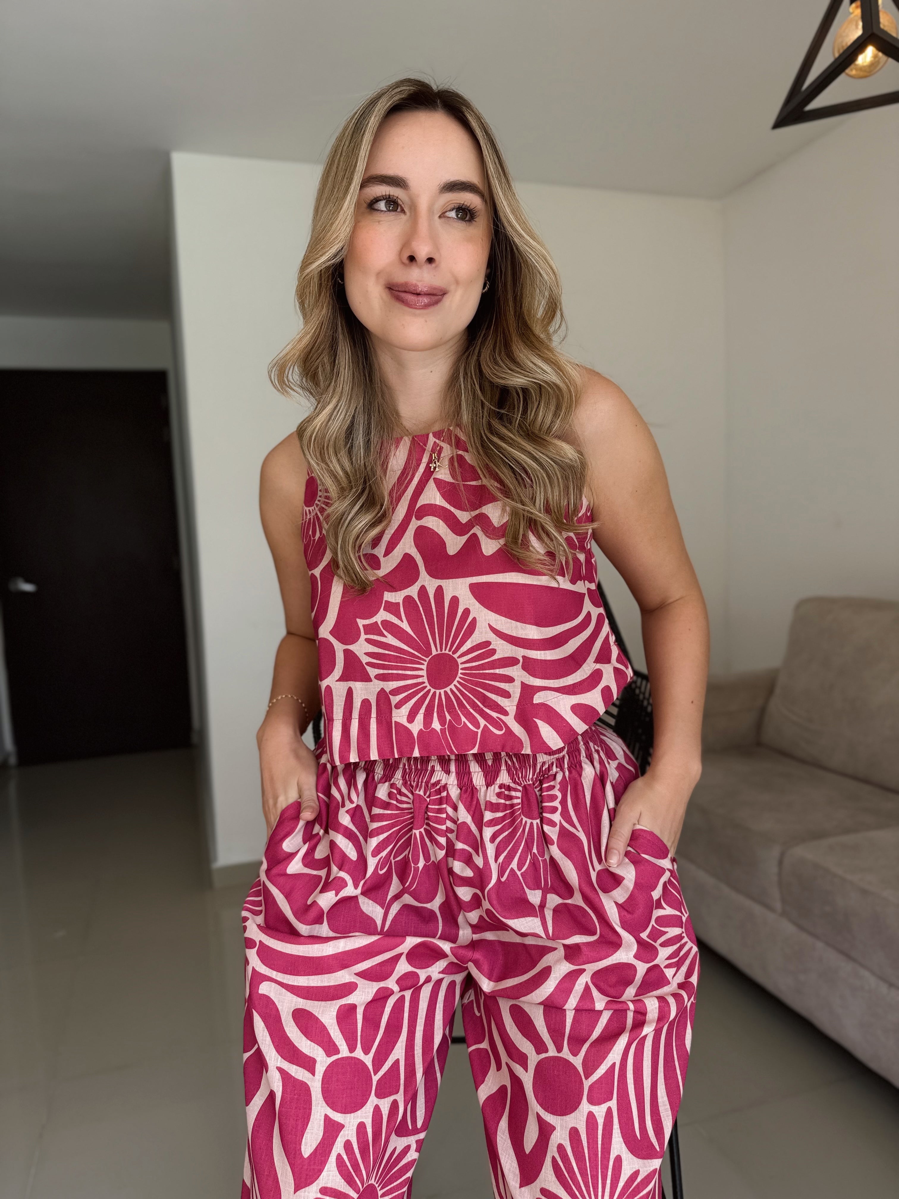 SET AMALFI PRINT MAGENTA