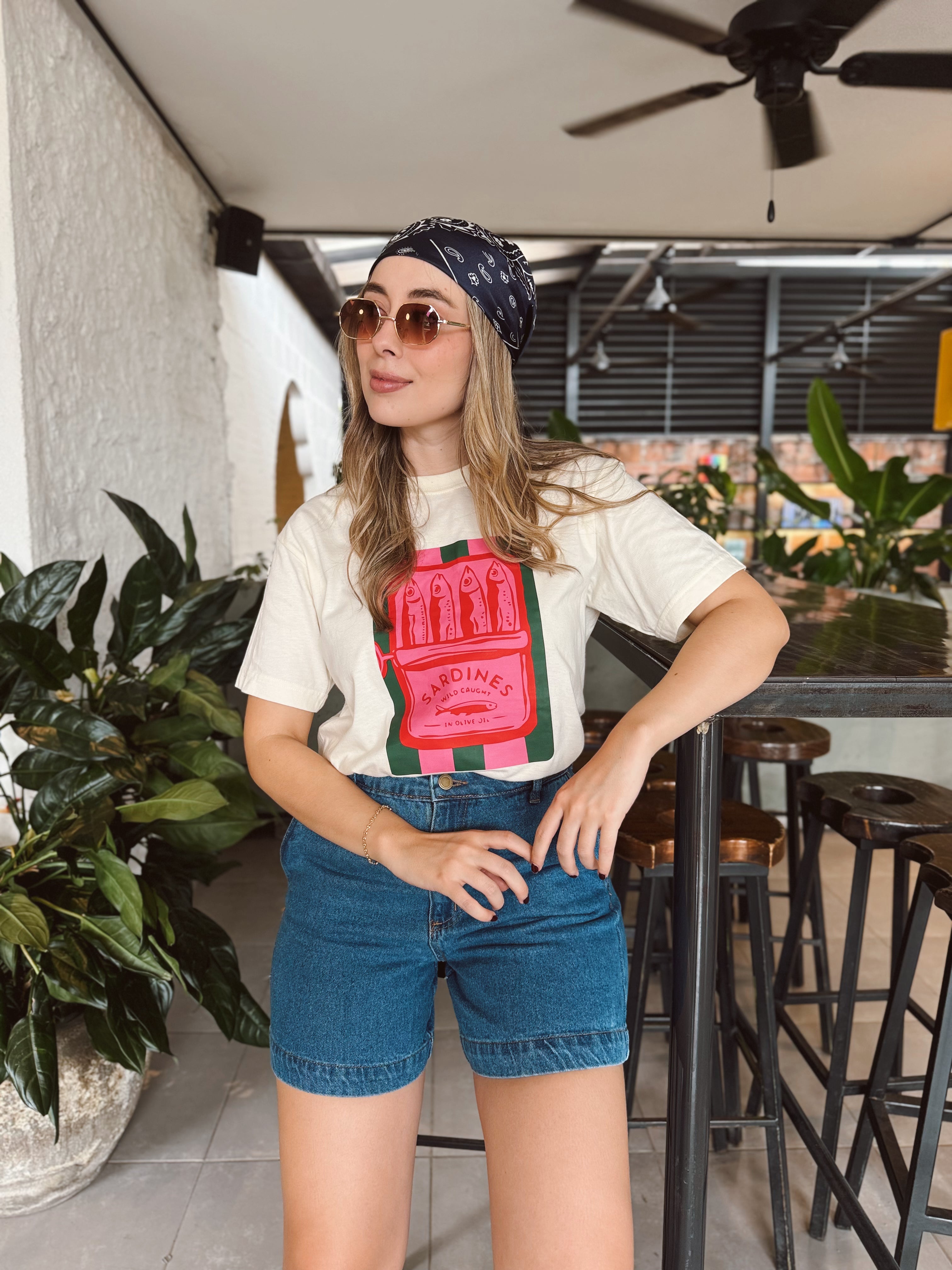 CAMISETA SARDINES FUCSIA