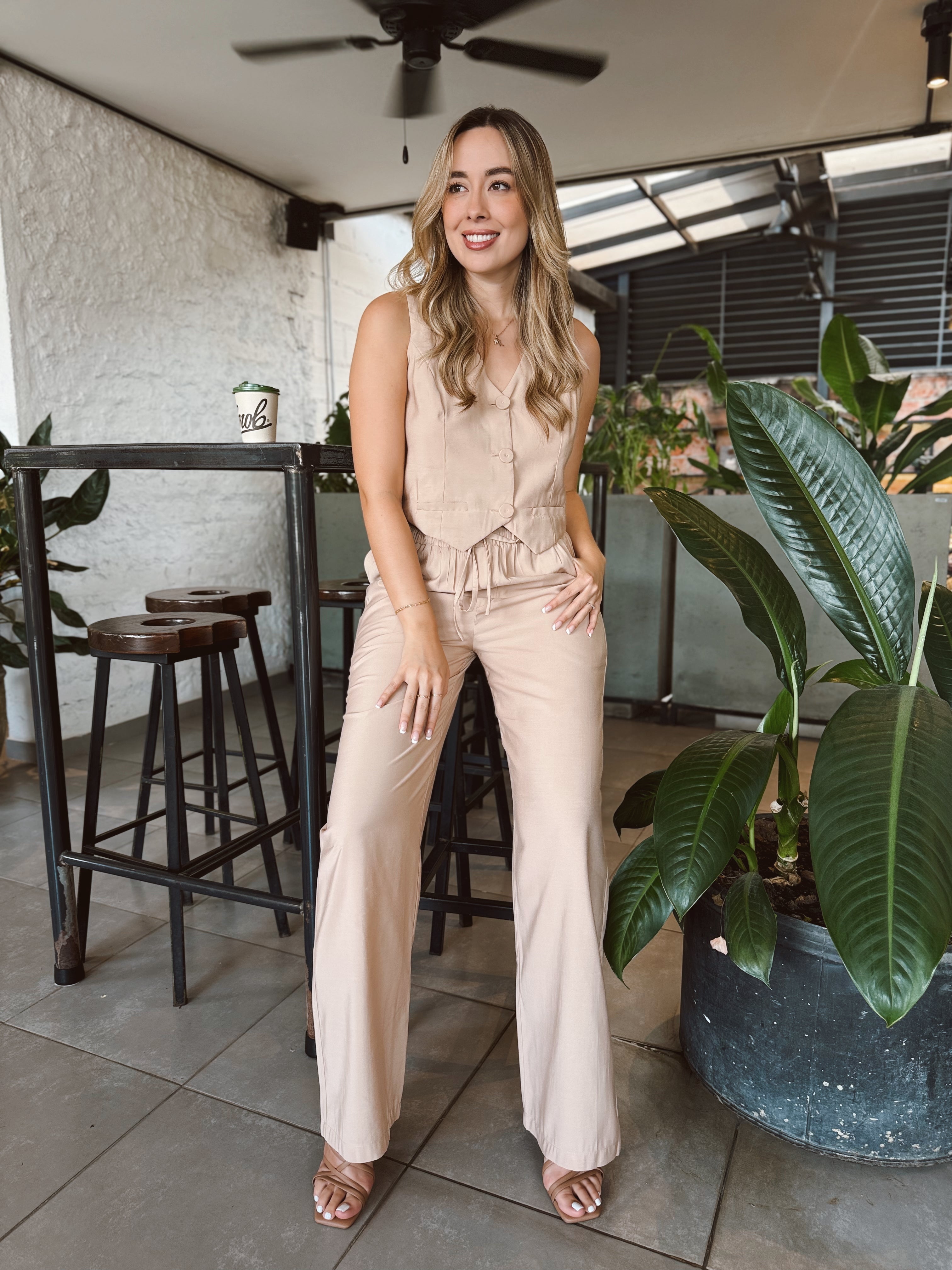 SET ISLA UNICOLOR BEIGE