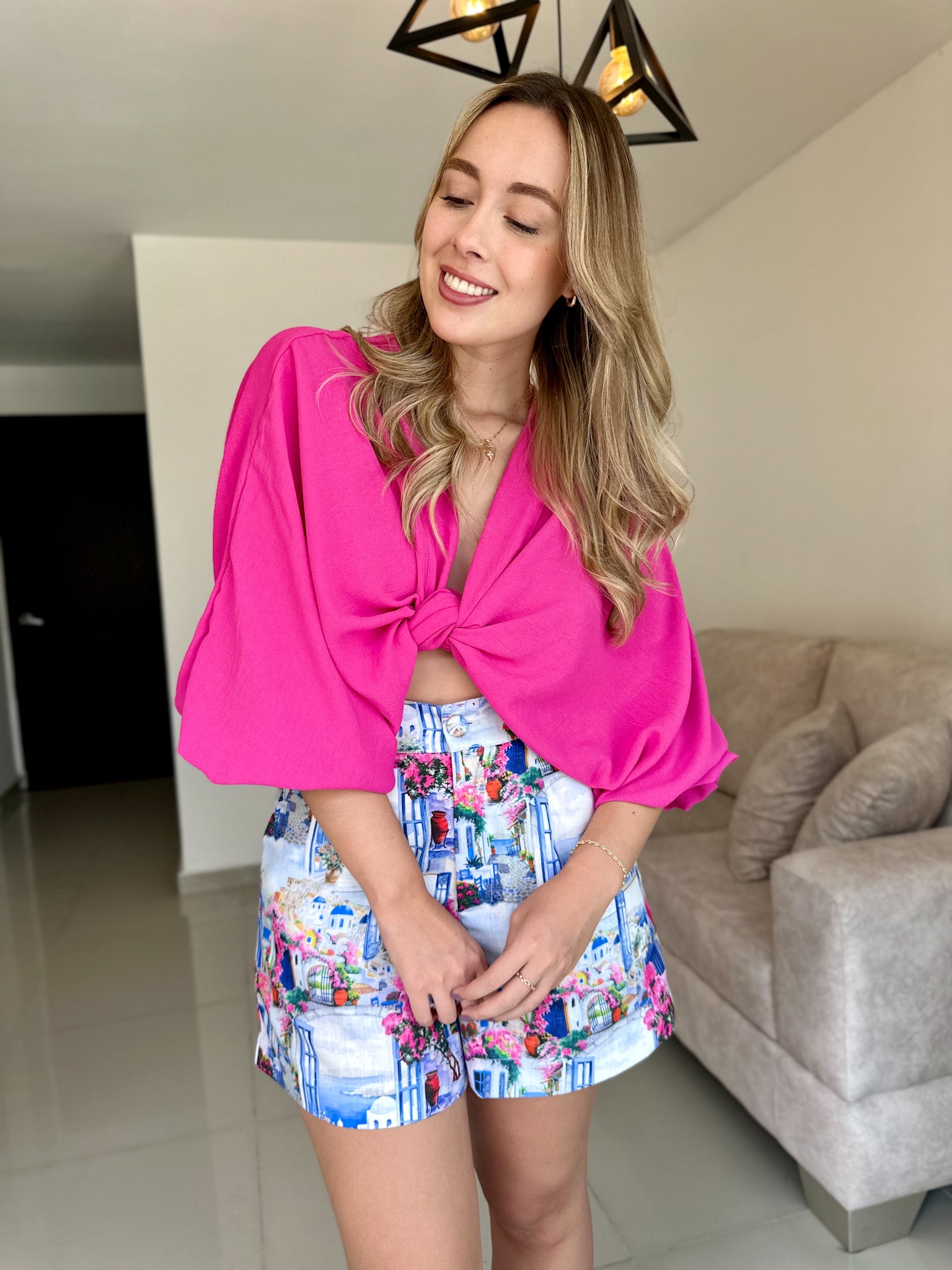 TOP MIA UNICOLOR FUCSIA