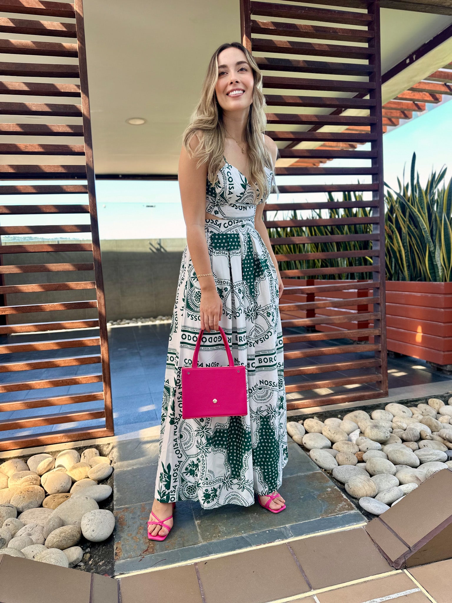 SET POSITANO PRINT VERDE-BLANCO