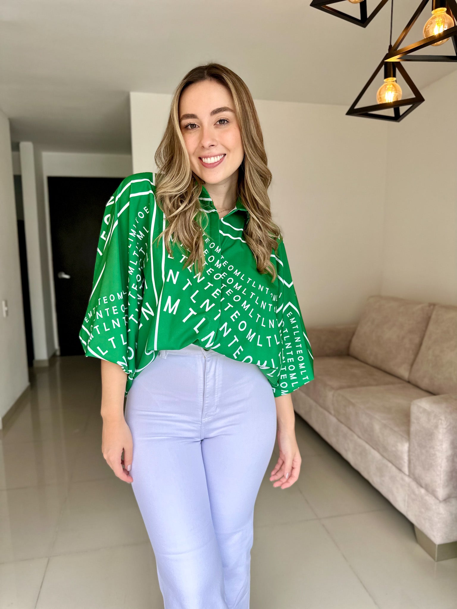 BLUSA GEORGINA PRINT VERDE TEO