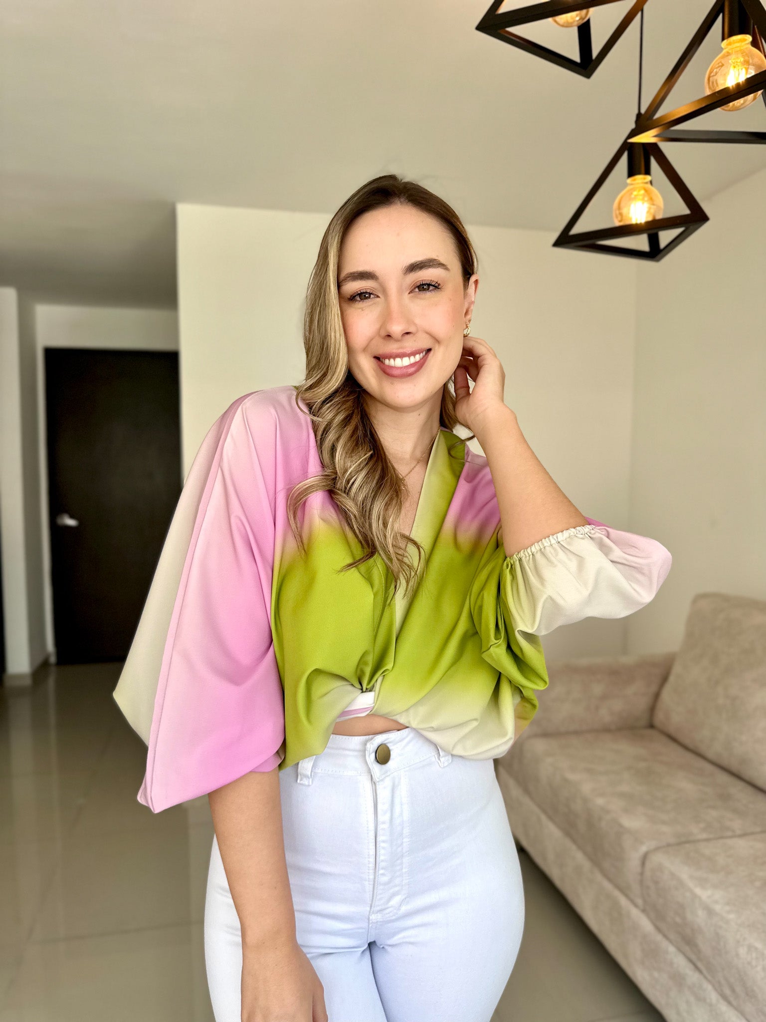 MIA PRINT DEGRADE ROSA-VERDE