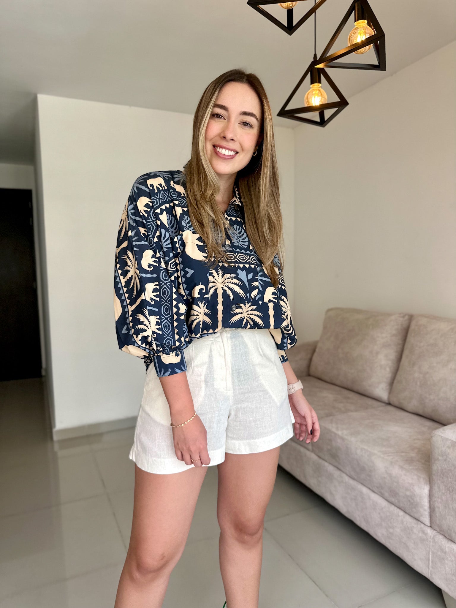 BLUSA BALI PRINT ELEFANTES