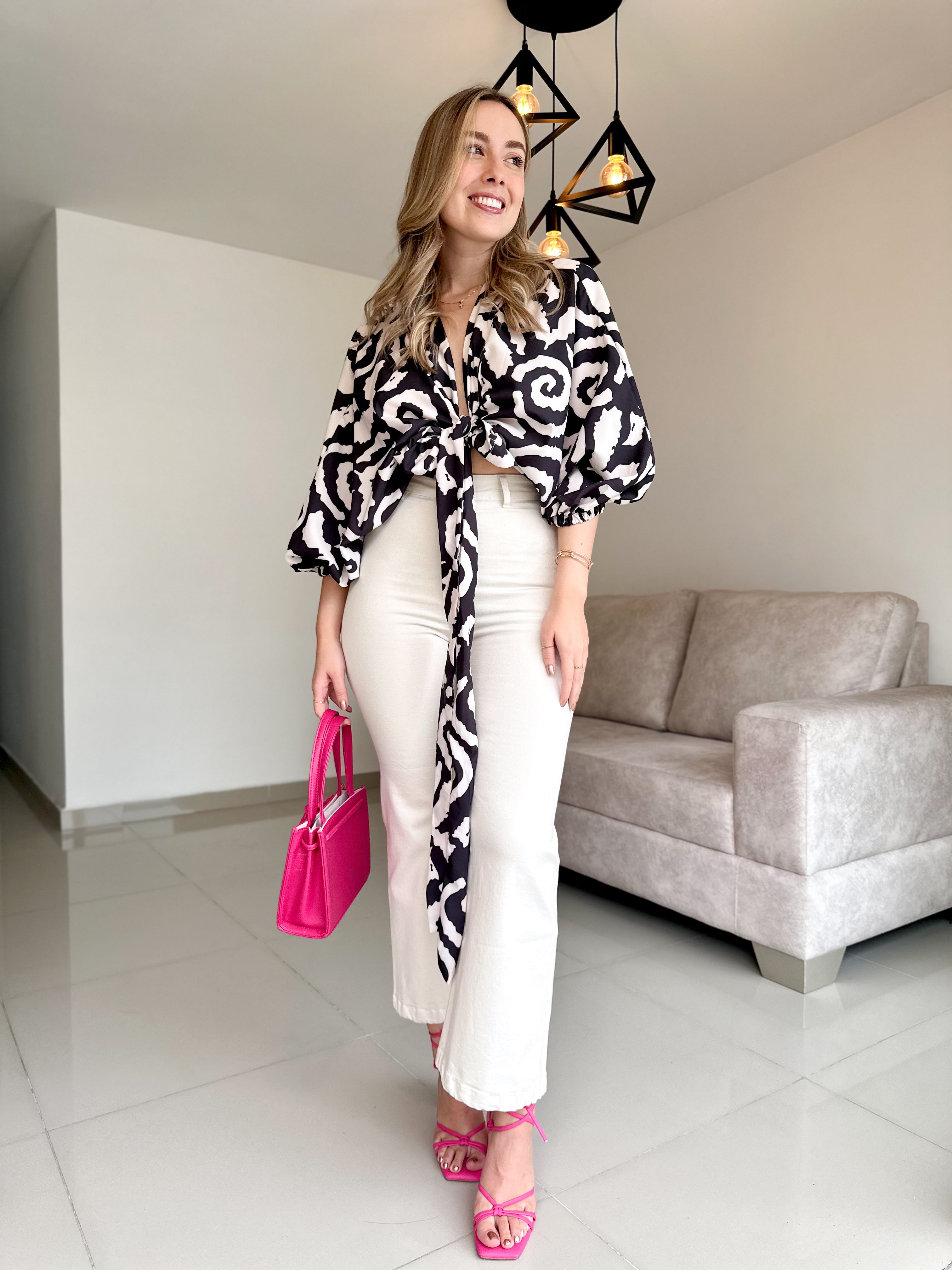 MIA PRINT BEIGE-NEGRO