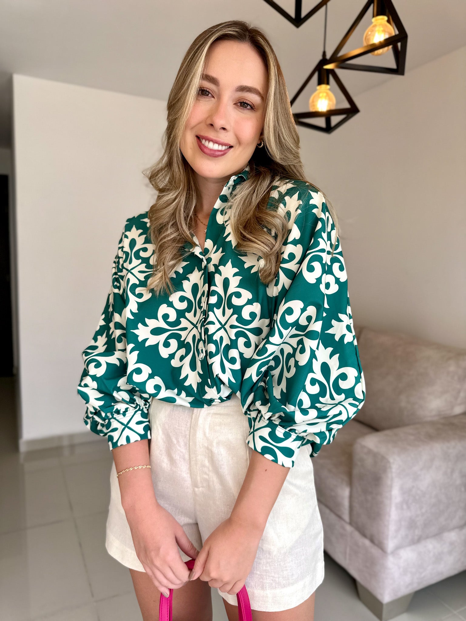 BLUSA MARTINA PRINT MANDALA VERDE