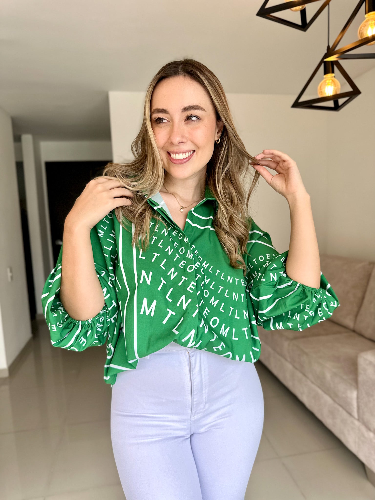 BLUSA GEORGINA PRINT VERDE TEO