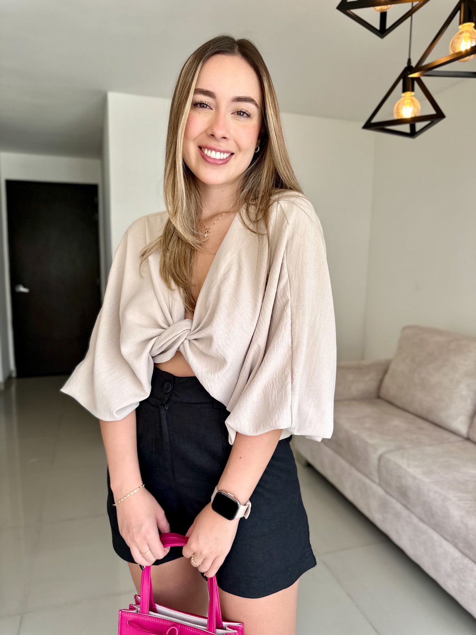 TOP MIA UNICOLOR BEIGE