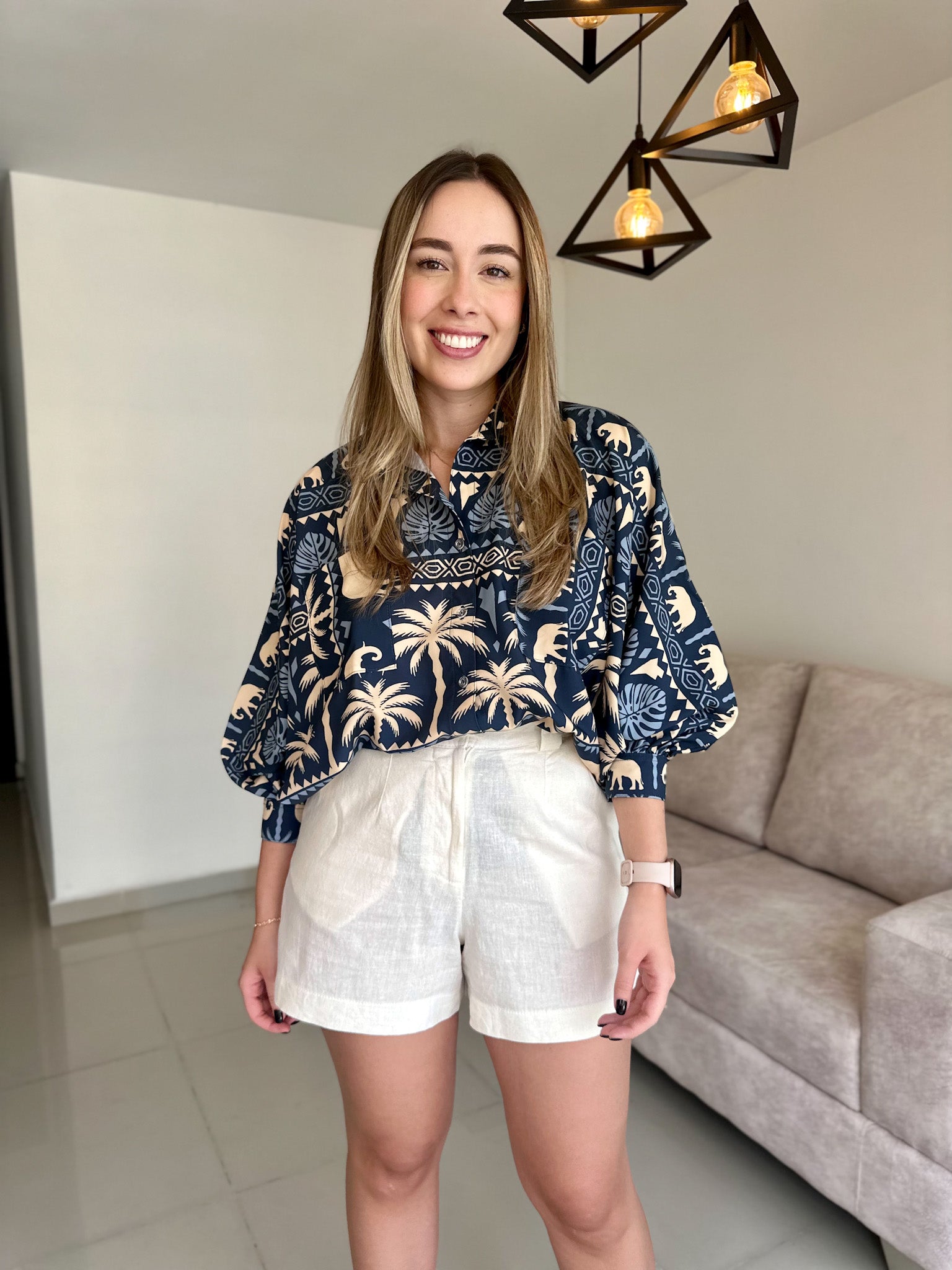 BLUSA BALI PRINT ELEFANTES