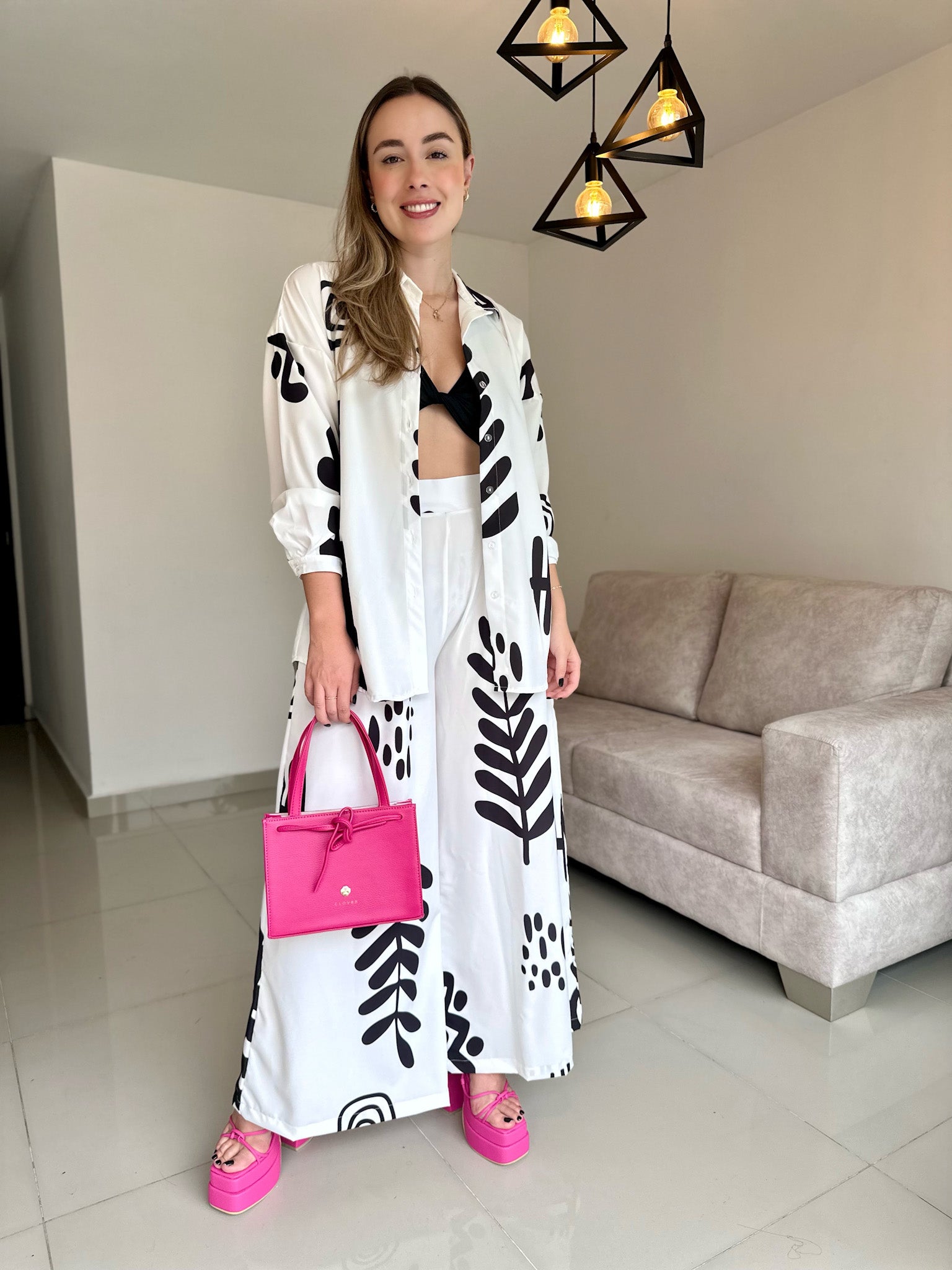 SET HAWAI PRINT ESPIGA BLANCO