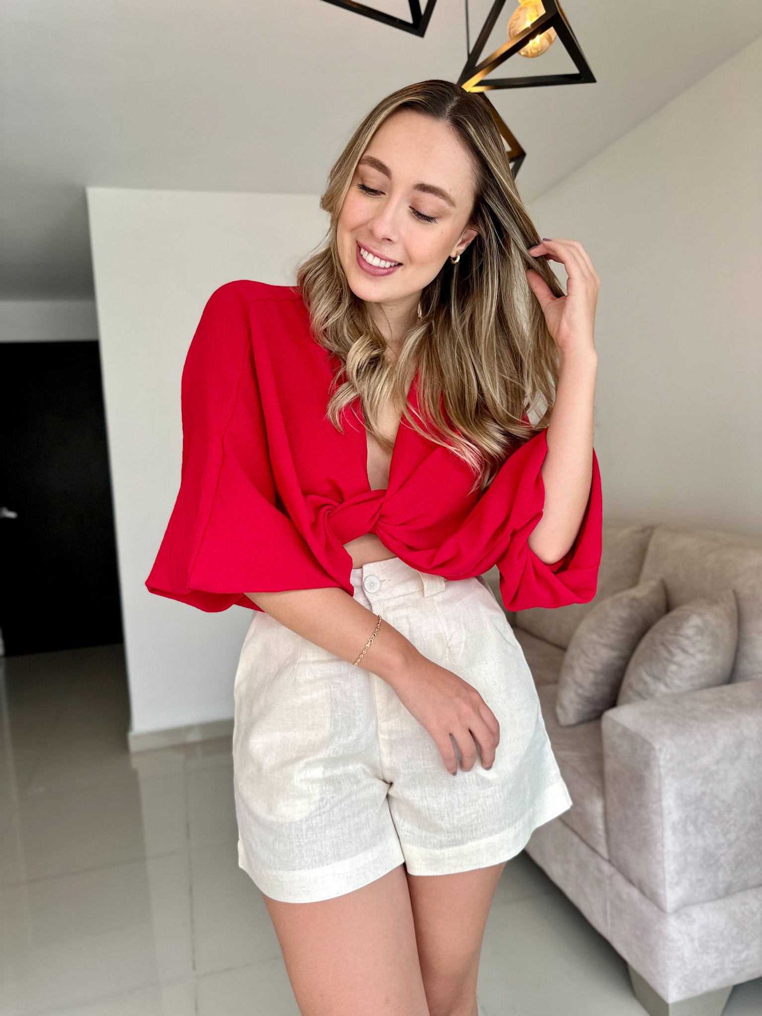 TOP MIA UNICOLOR ROJO