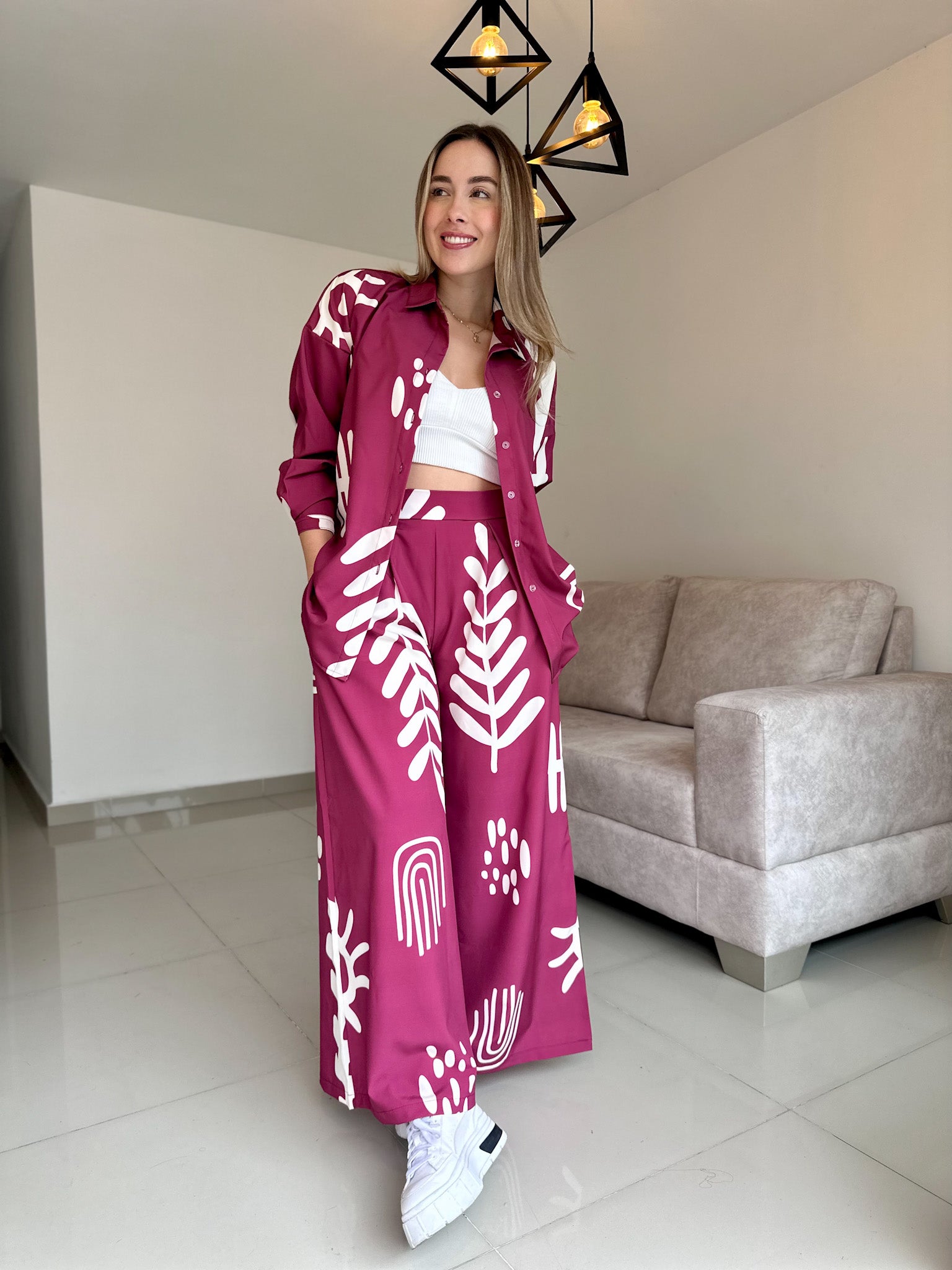 SET HAWAI PRINT VINO TINTO