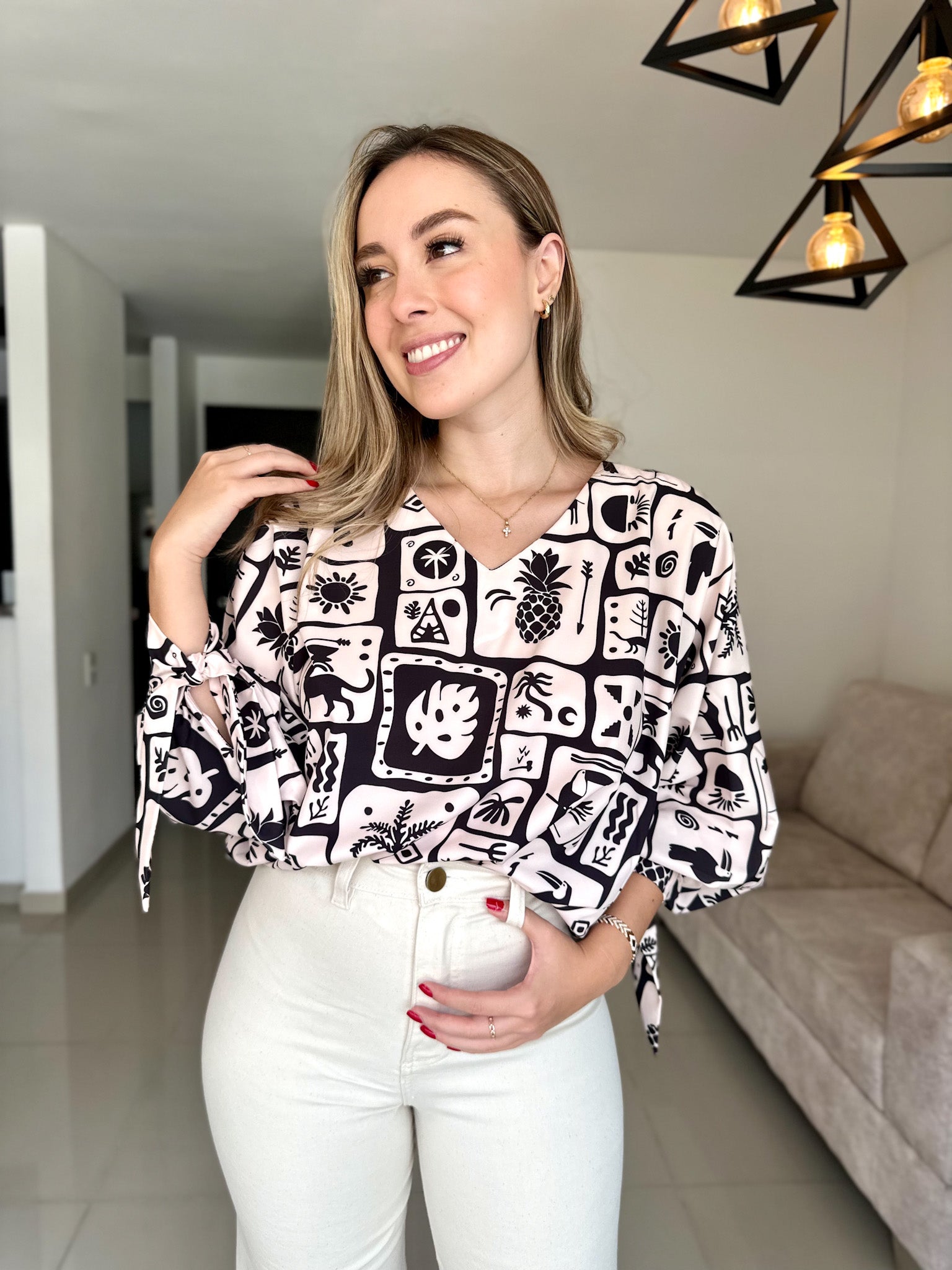 BLUSA ANA PRINT PIÑAS