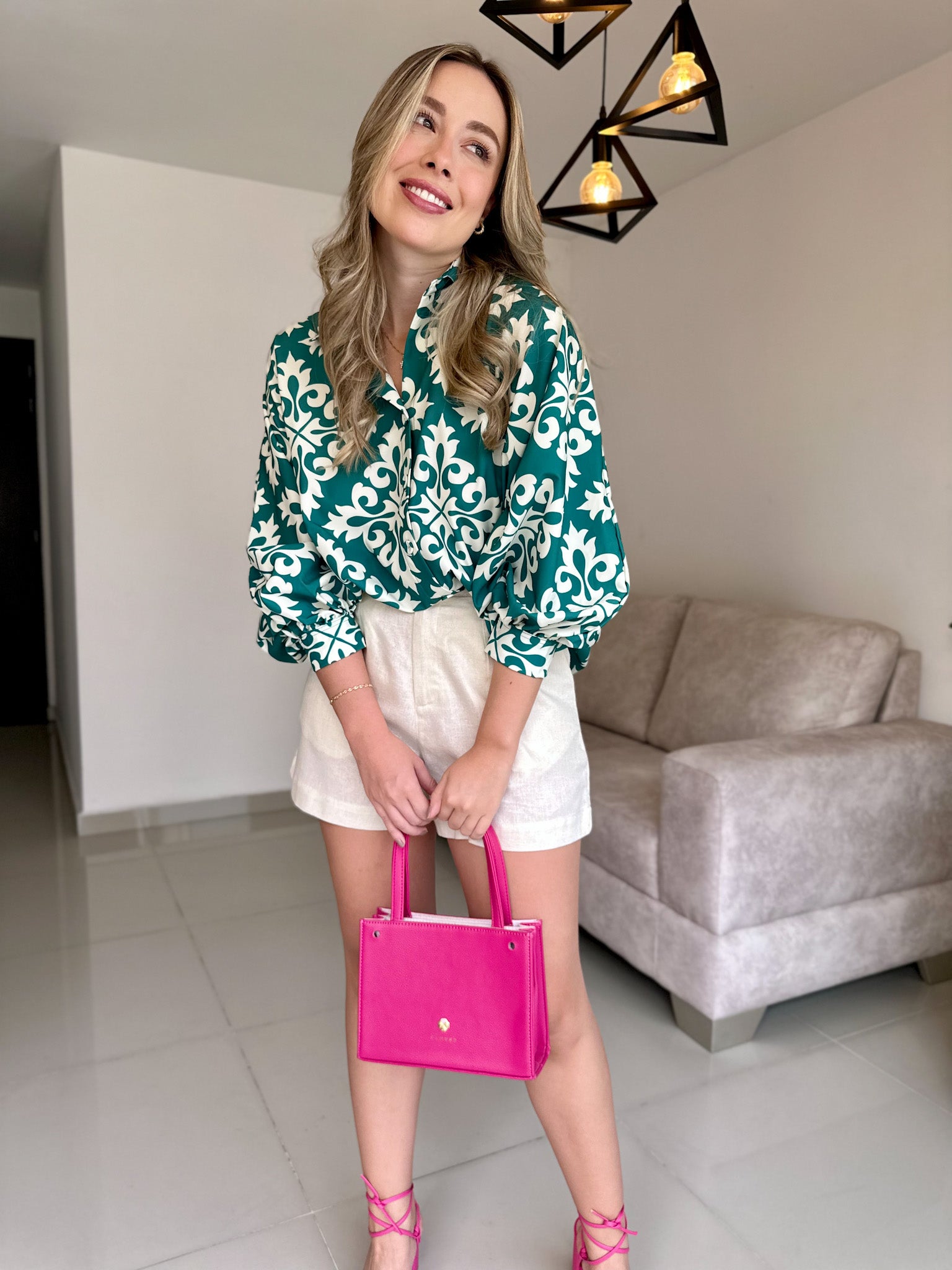 BLUSA MARTINA PRINT MANDALA VERDE