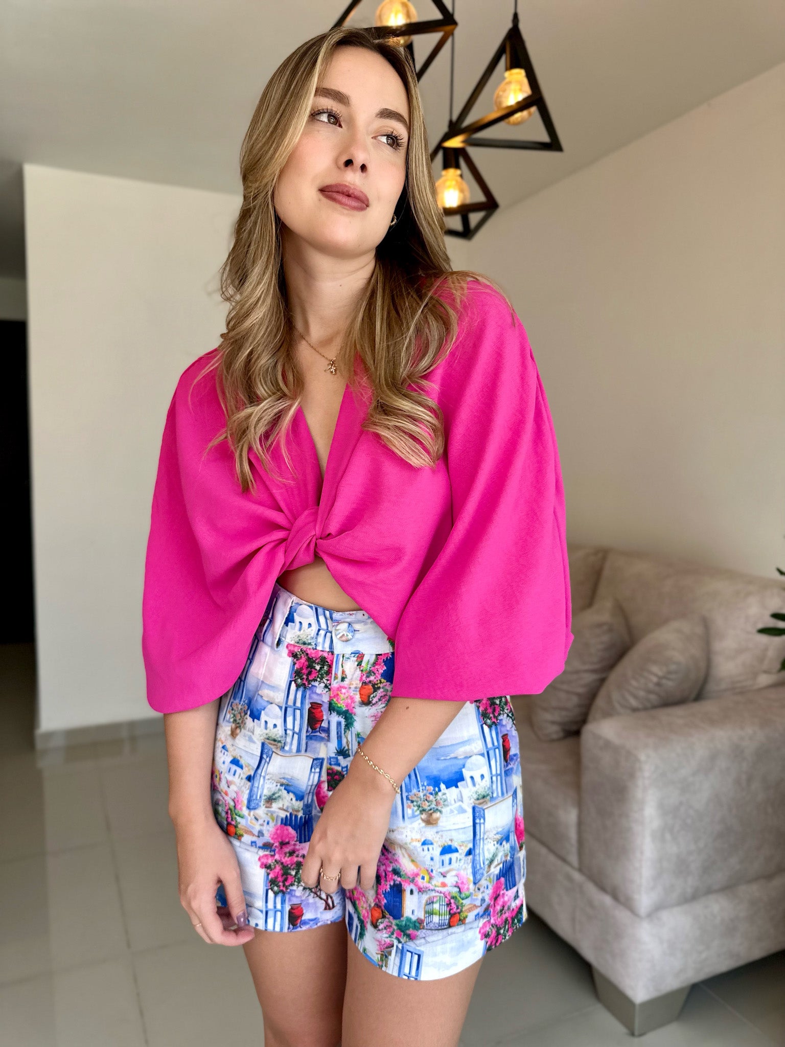 TOP MIA UNICOLOR FUCSIA