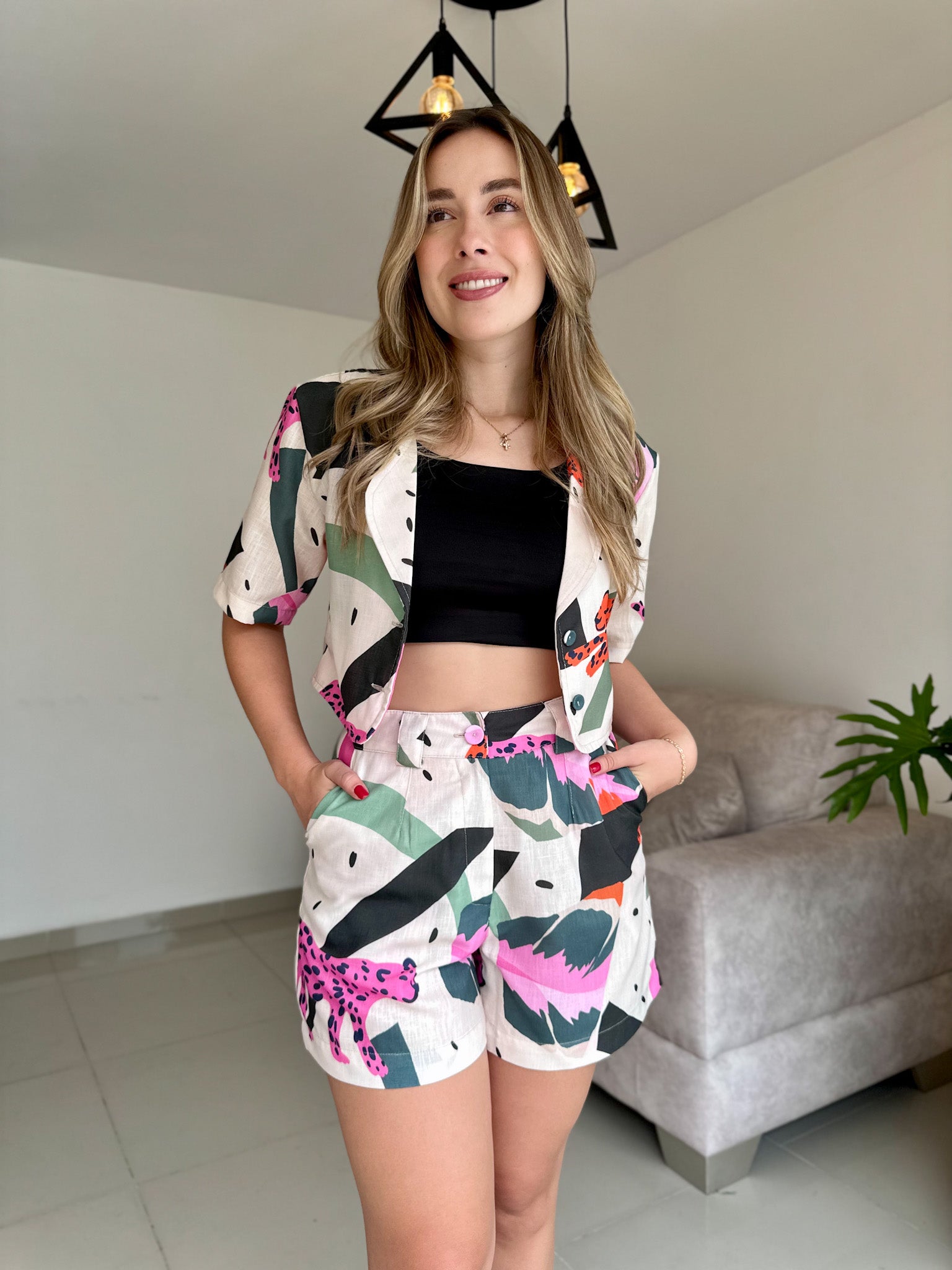 SHORT MERCEDES PRINT SELVA