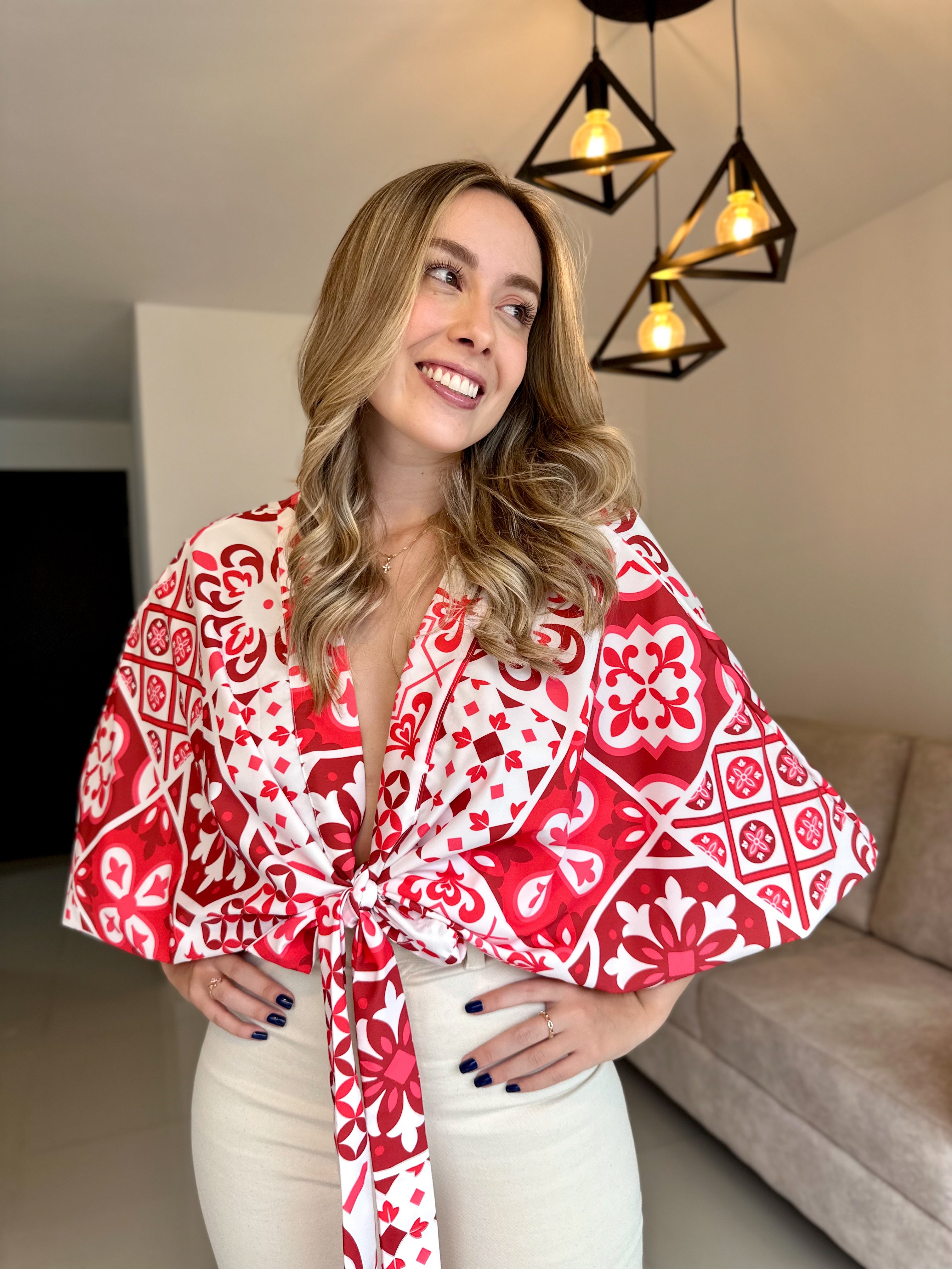 MIA PRINT MANDALAS ROJO-BLANCO