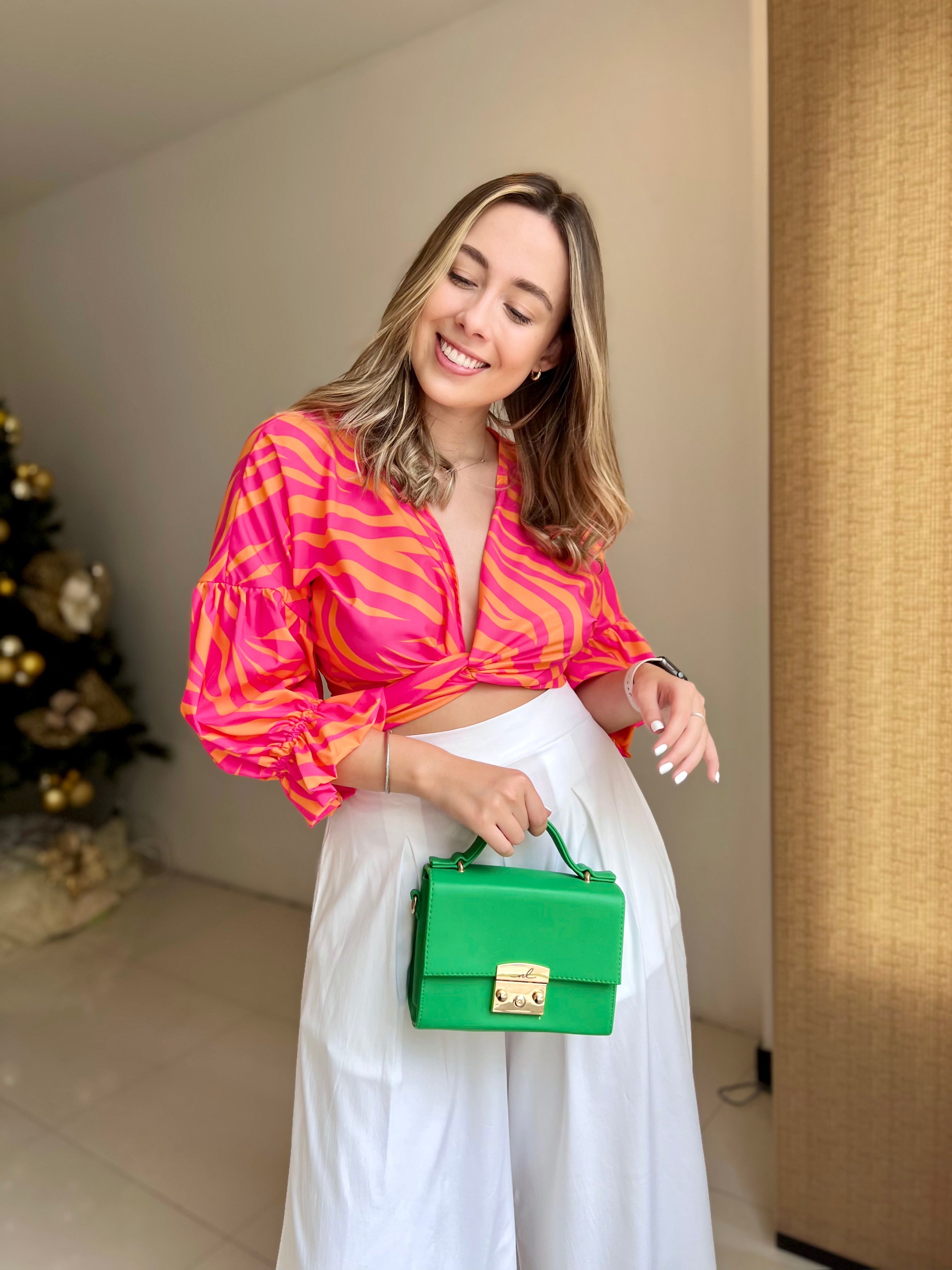 TOP DALLAS NARANJA-ROSA