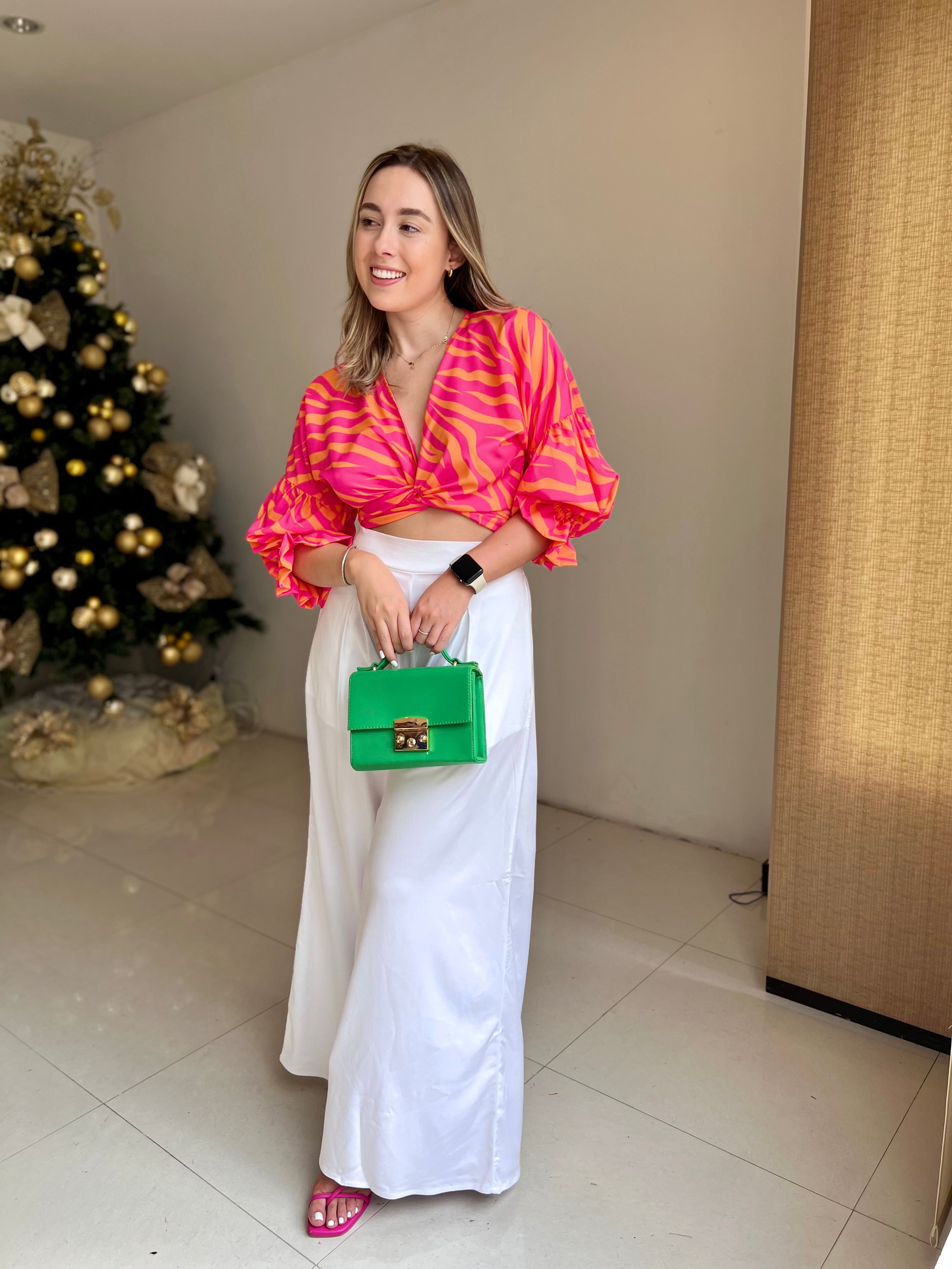 TOP DALLAS NARANJA-ROSA